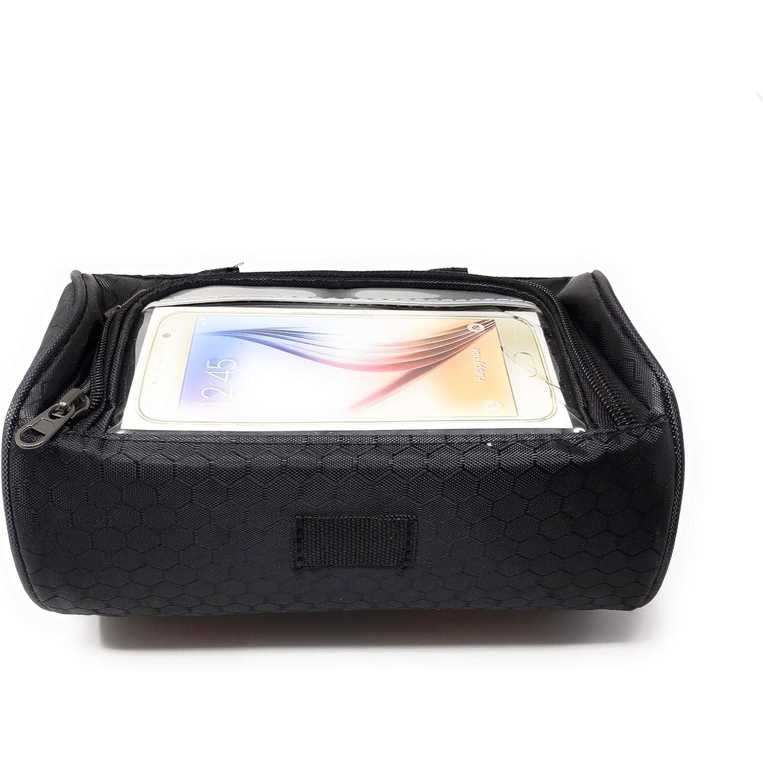 SYSTEM-S 2in1 Lenkertasche Fahrradhalterung Fahrradtasche Schultertasche Schutzhülle für 4,8 Zoll inch Geräte Smartphones in schwarz