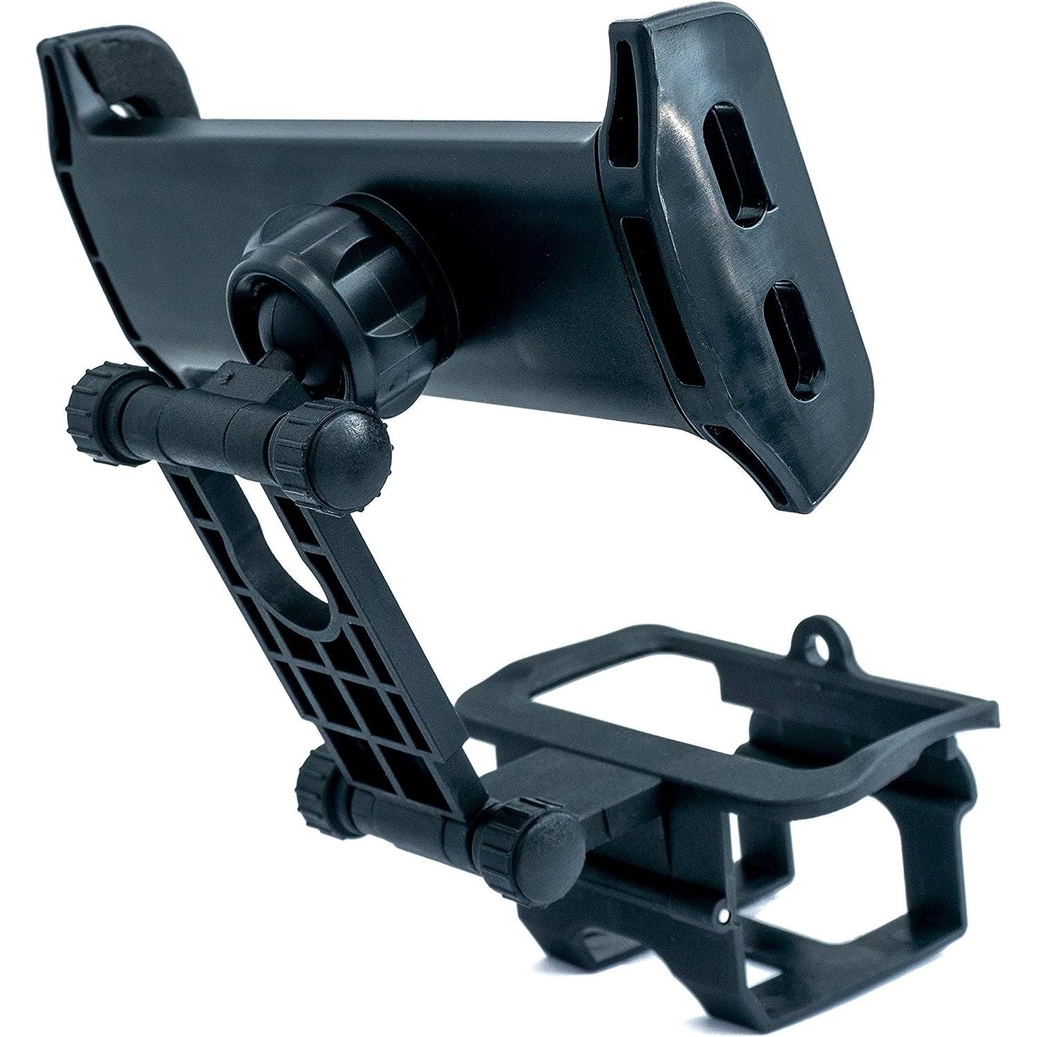 SYSTEM-S Drohnenfernbedienung 360° Halterung Befestigung in Schwarz für Smartphone Tablet