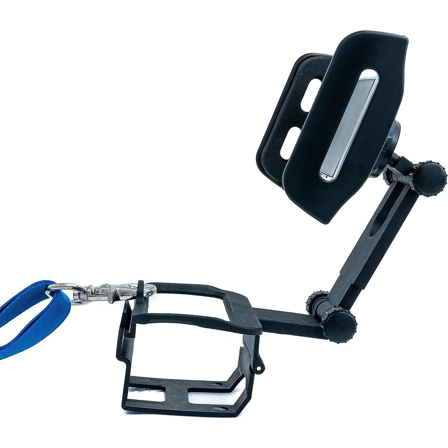 SYSTEM-S Drohnenfernbedienung 360° Halterung Befestigung in Schwarz für Smartphone Tablet