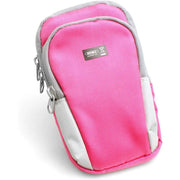 Sportarmband Neopren Tasche Pink Für Smartphone Und Weitere Geräte Mit Zwei Reißverschluss Kammern