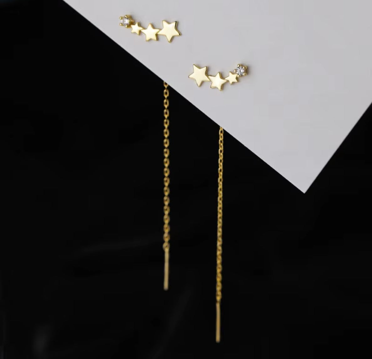 Ohrstecker aus 925er Sterling-Silber, Sternschnuppe