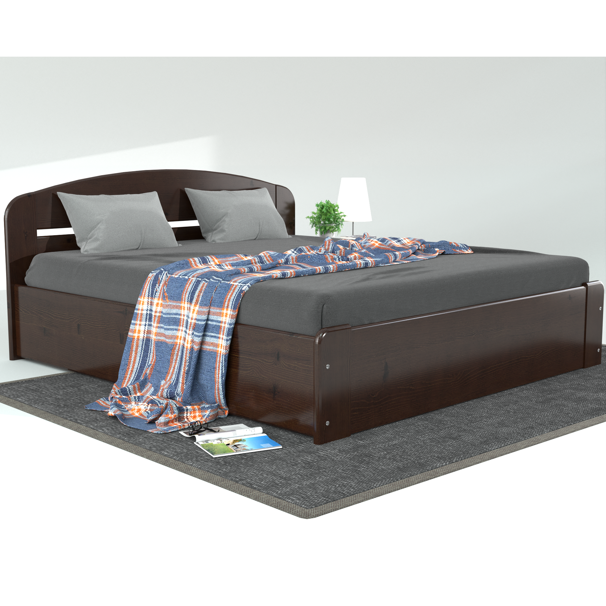 Anika Kieferbett mit Bettkasten | Massivholz | Naturholz | 100% Bio-Bett inkl. Lattenrost