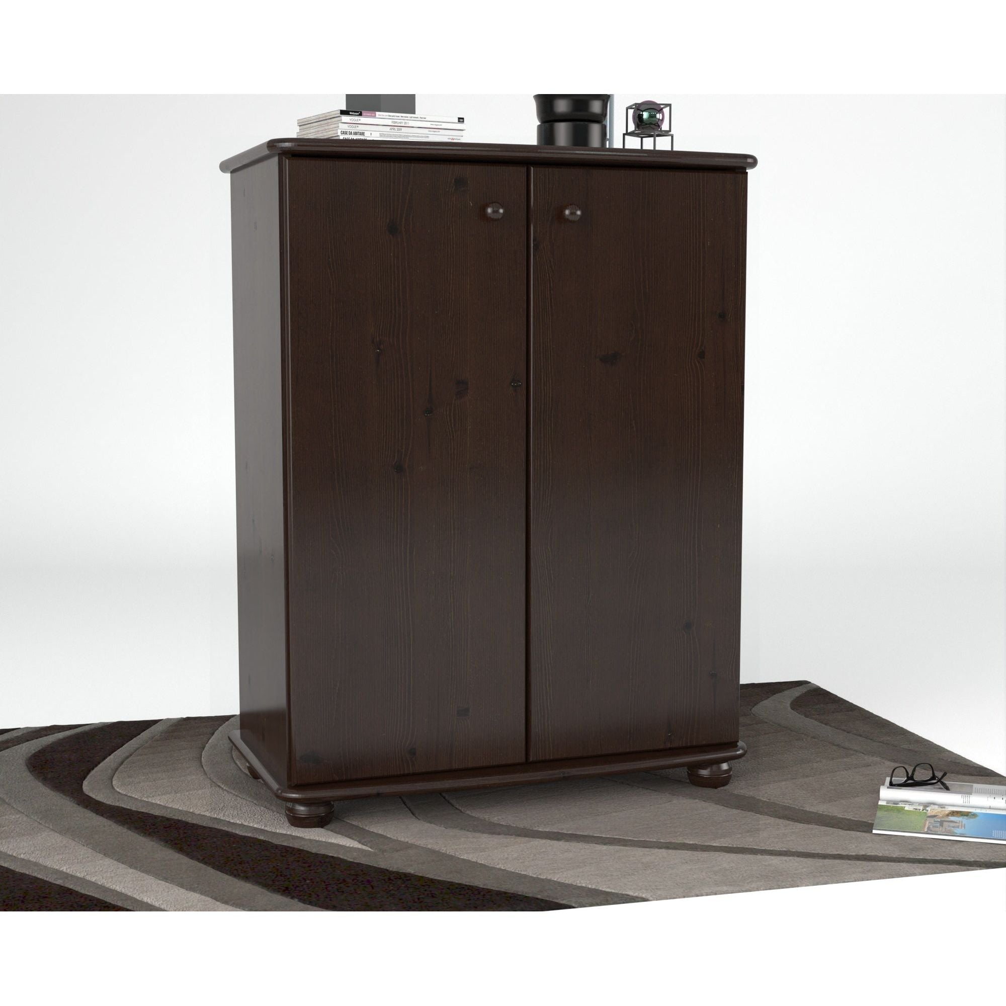 Anika Kommode Sideboard | mit Kleiderstange | 2-Türig | 100% Bio Kiefer