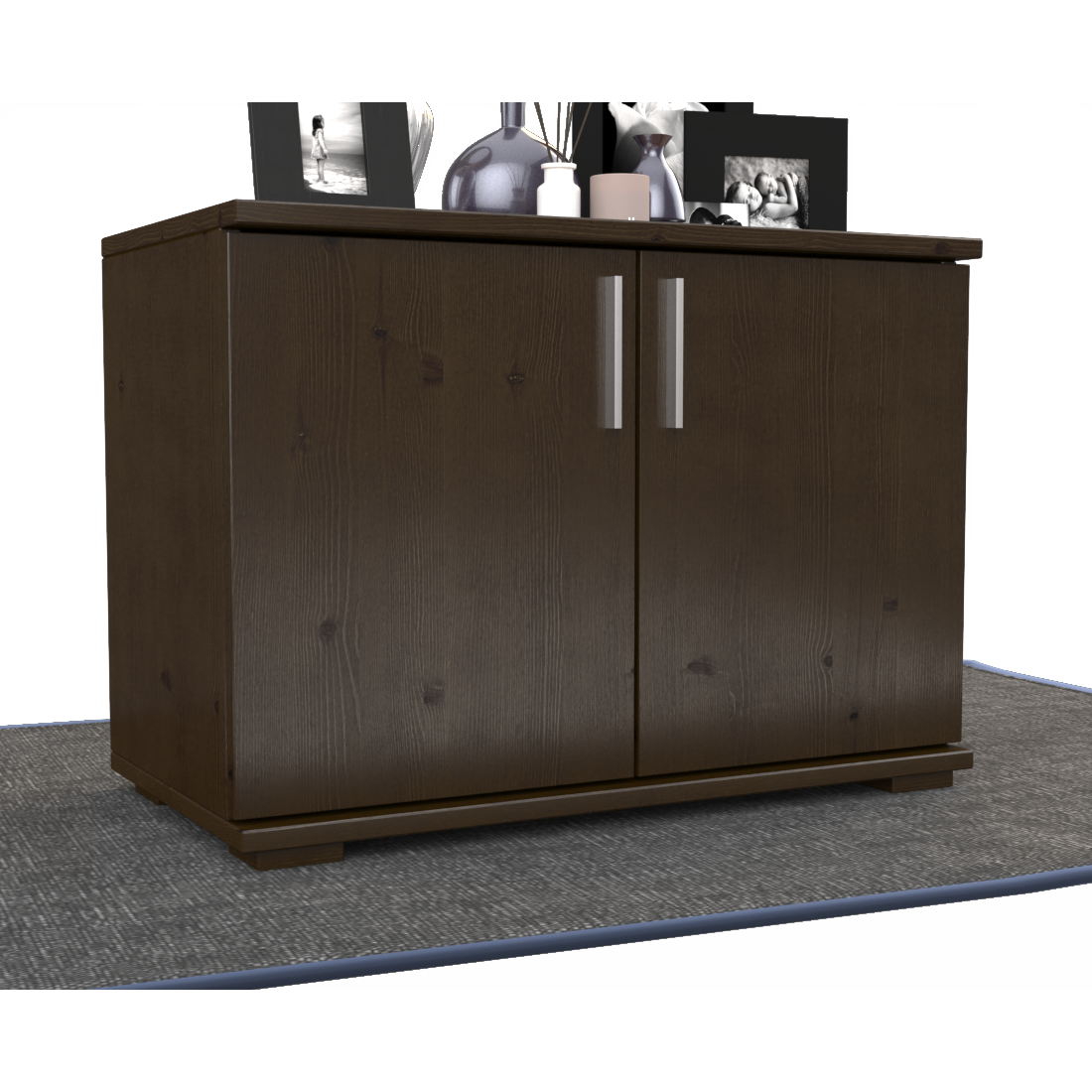 Nobis Kommode Sideboard | 2 Türig | 57cm hoch | 100% Bio Kiefer Massivholz