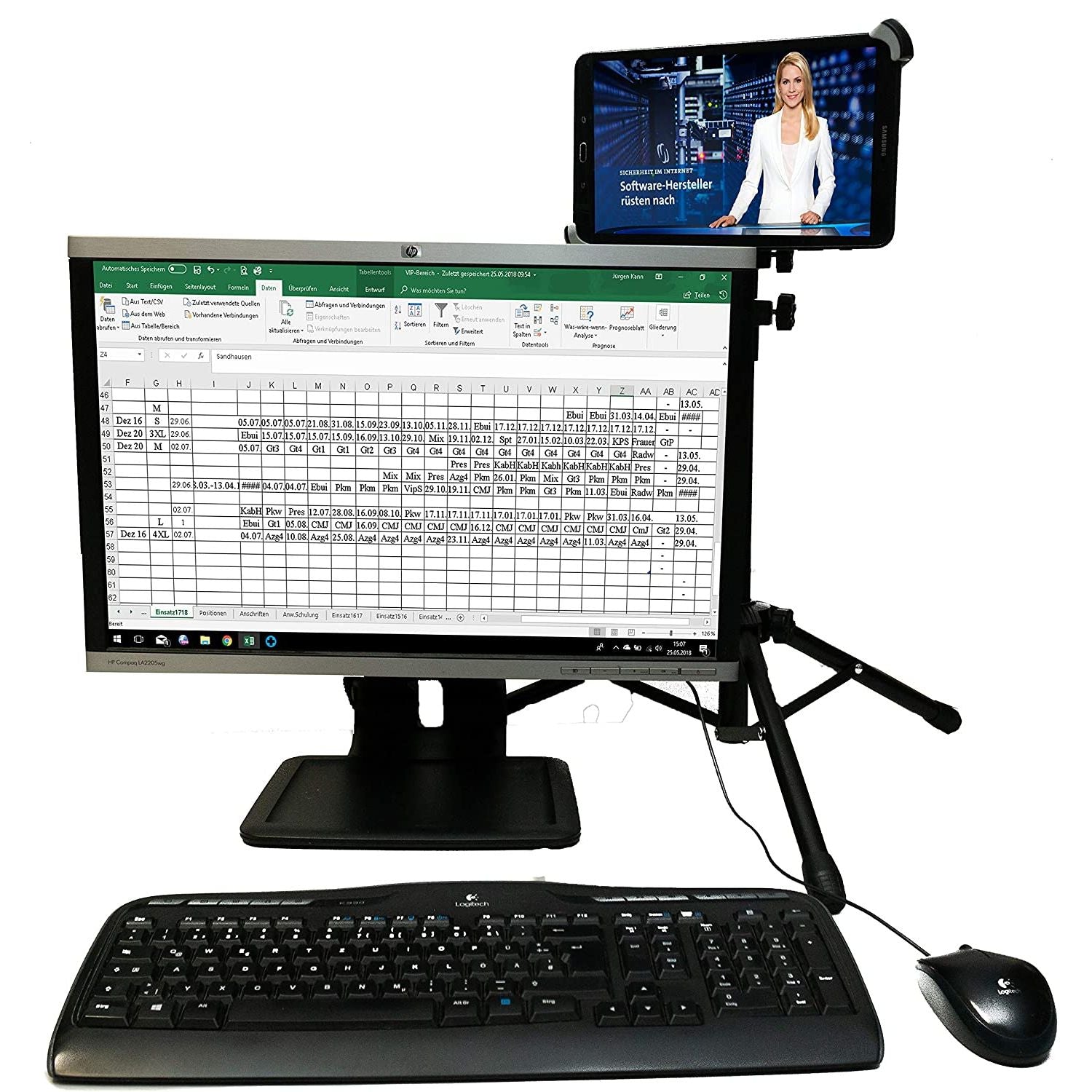 Universeller Bodenständer Für Tablets 7 Bis 10,5 Zoll Und iPad Air 10,5 Zoll Dreibein Ständer