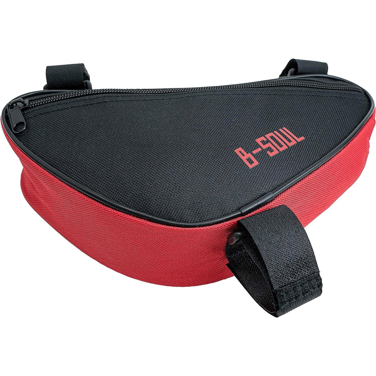 SystemS Fahrradtasche Dreiecktasche Spritzwasserfest Rahmentasche Triangeltasche Rot