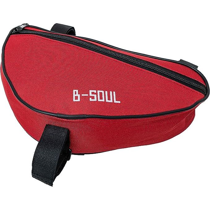 SYSTEMS Wasserdichte Dreiecktasche Für Fahrradrahmen Rot Mit Reißverschluss Und Regenfestem Schutz