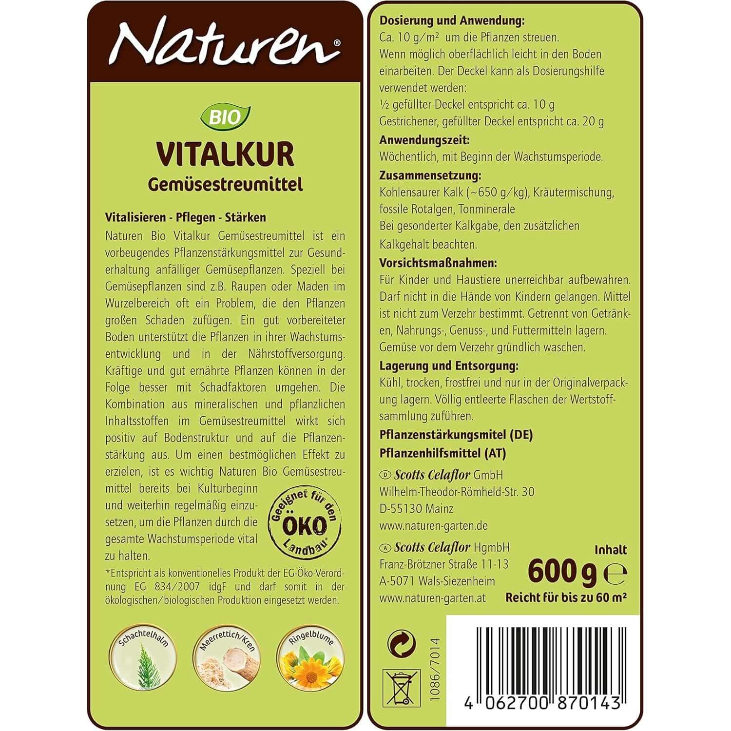NATUREN Bio Vitalkur Gemüsestreumittel 600 g