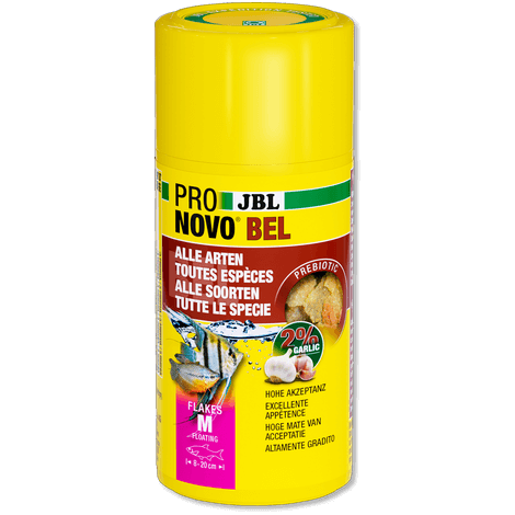 JBL Pronovo Bel Flakes M Hauptfutter-Flocken 100 Ml Prebiotisch Mit Knoblauch Für Aquariumfische