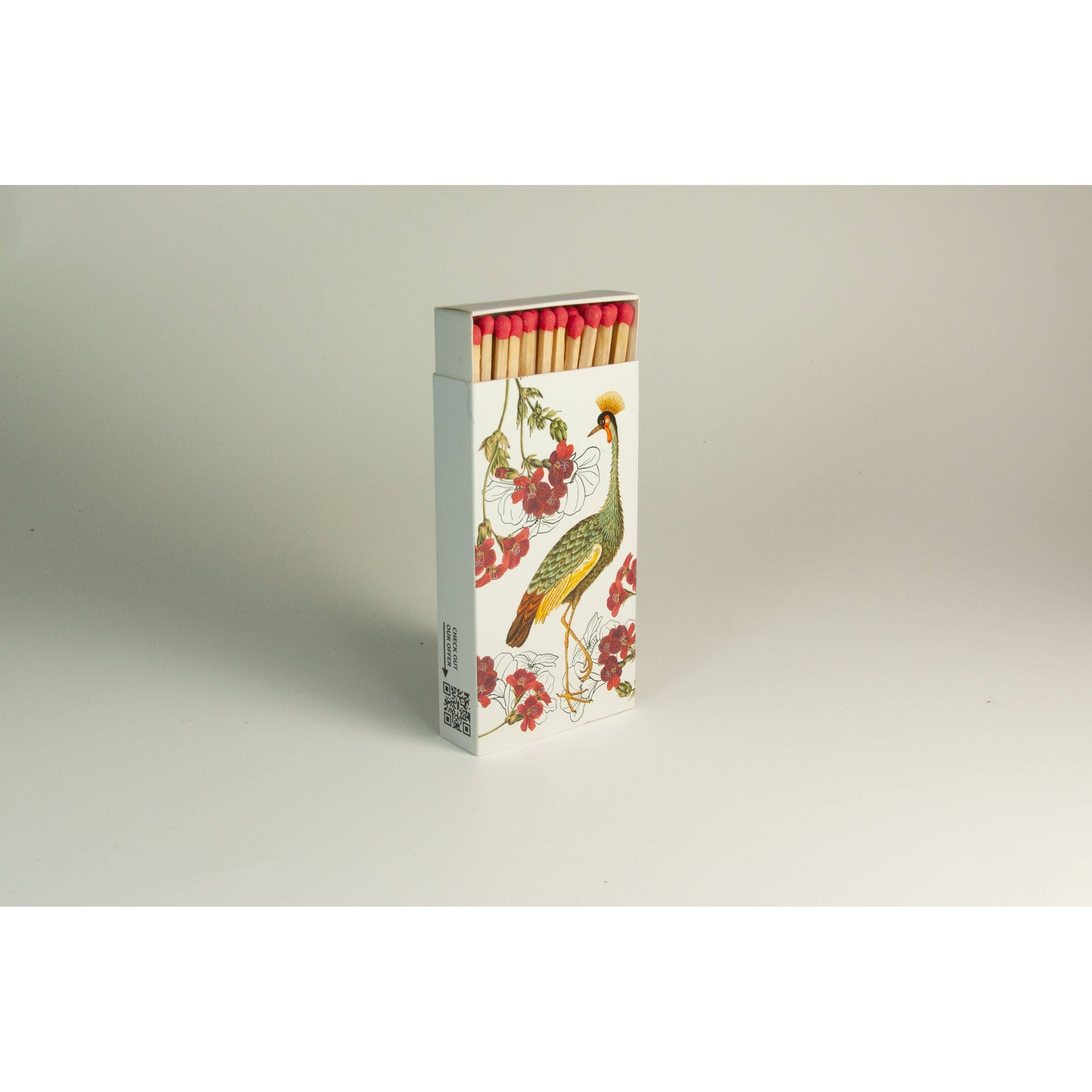 Vintage Streichhölzer – Lange Streichhölzer mit künstlerischem Motiv „Heron“