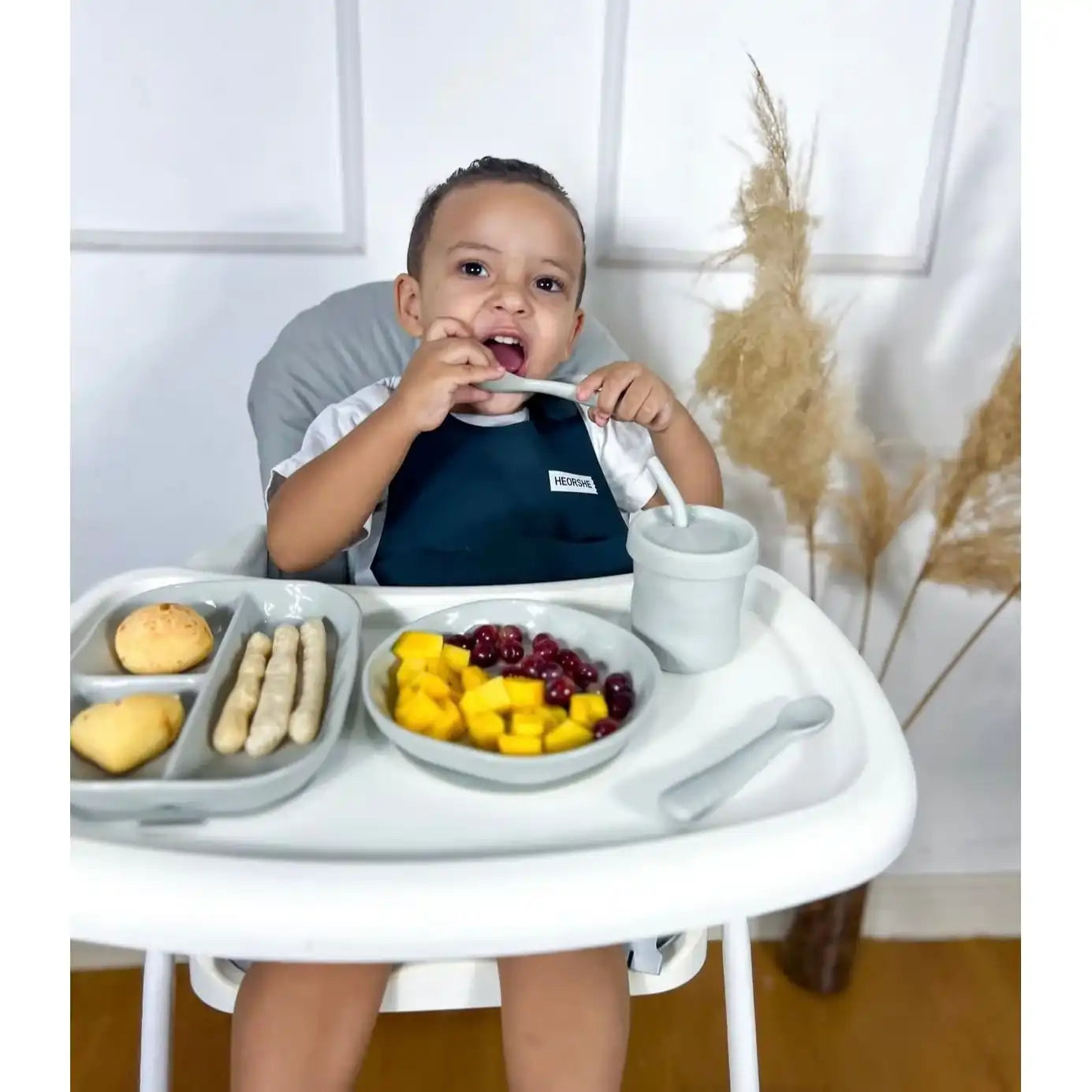 Baby Feeding Spoon Set (Grau)