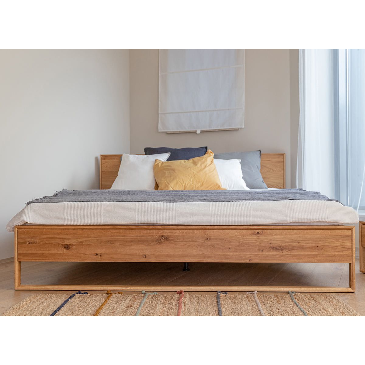 Arona Massivholz Eichen Bett 140-180cm | Eiche geölt