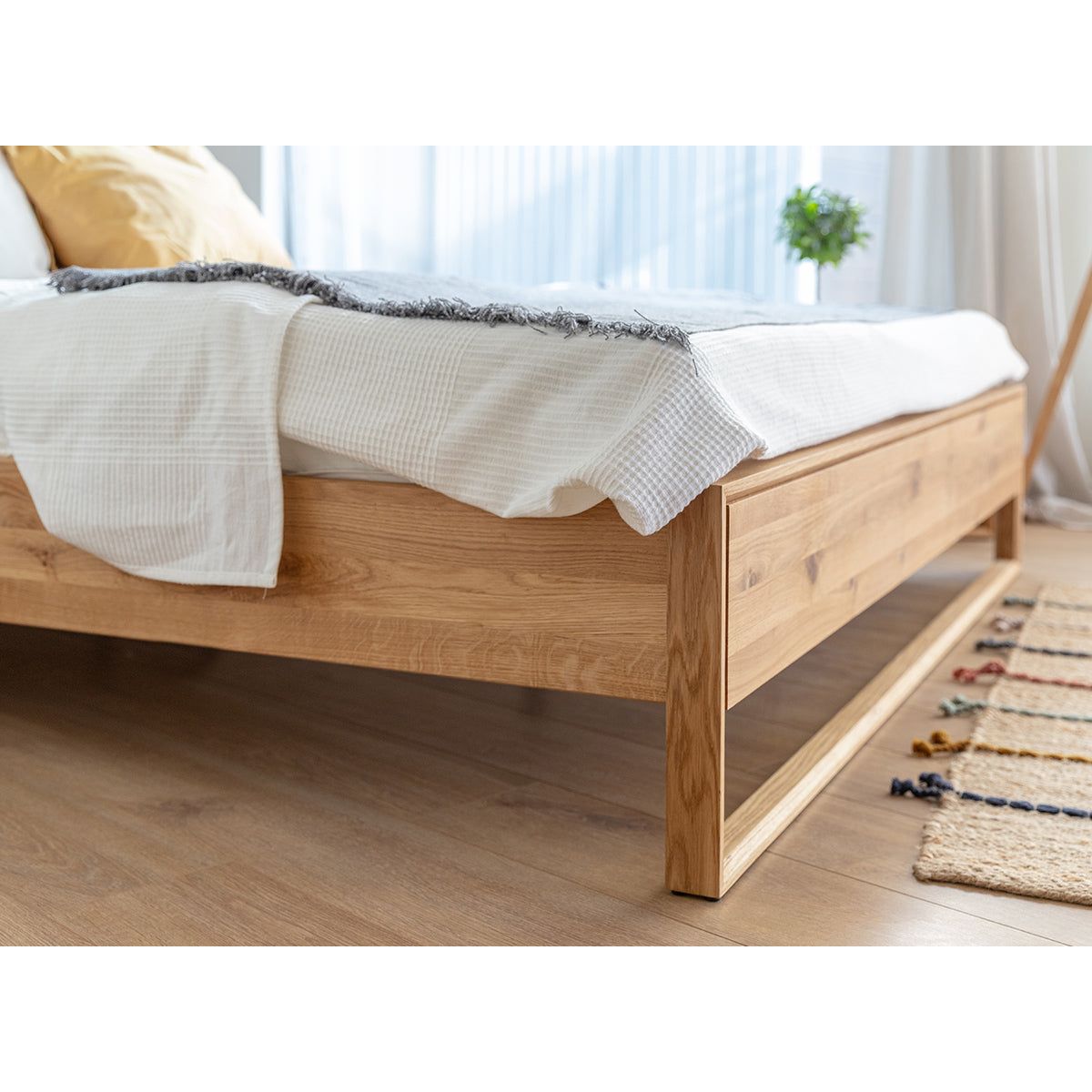 Arona Massivholz Eichen Bett 140-180cm | Eiche geölt