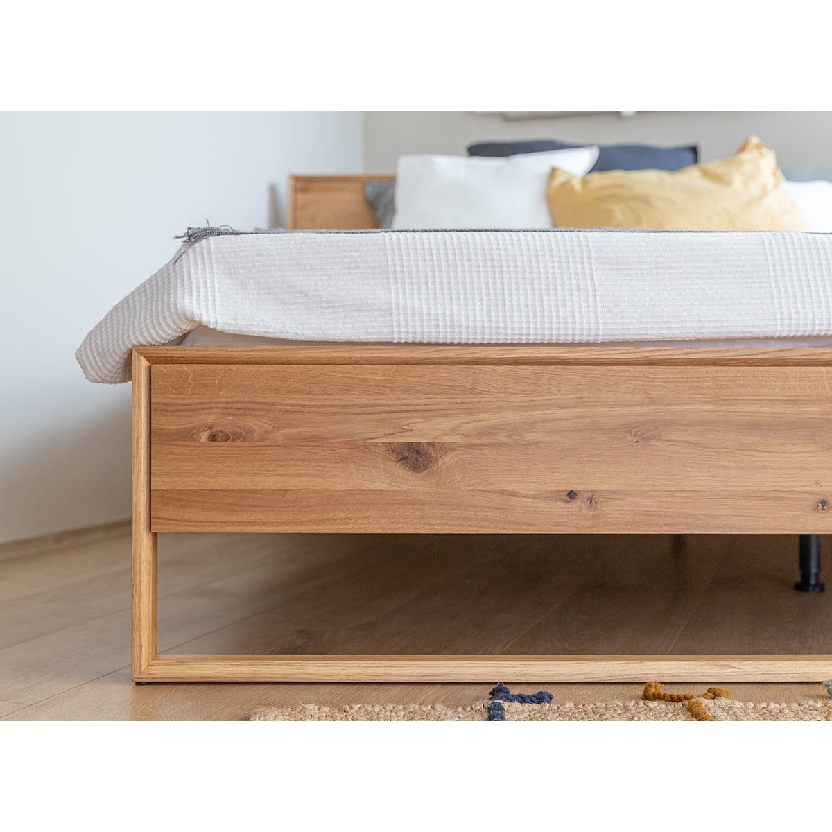 Arona Massivholz Eichen Bett 140-180cm | Eiche geölt