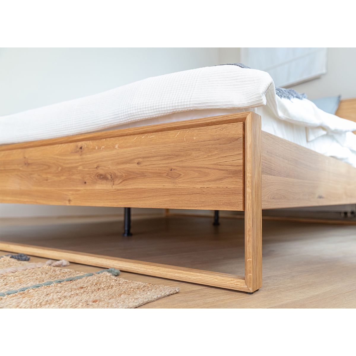 Arona Massivholz Eichen Bett 140-180cm | Eiche geölt