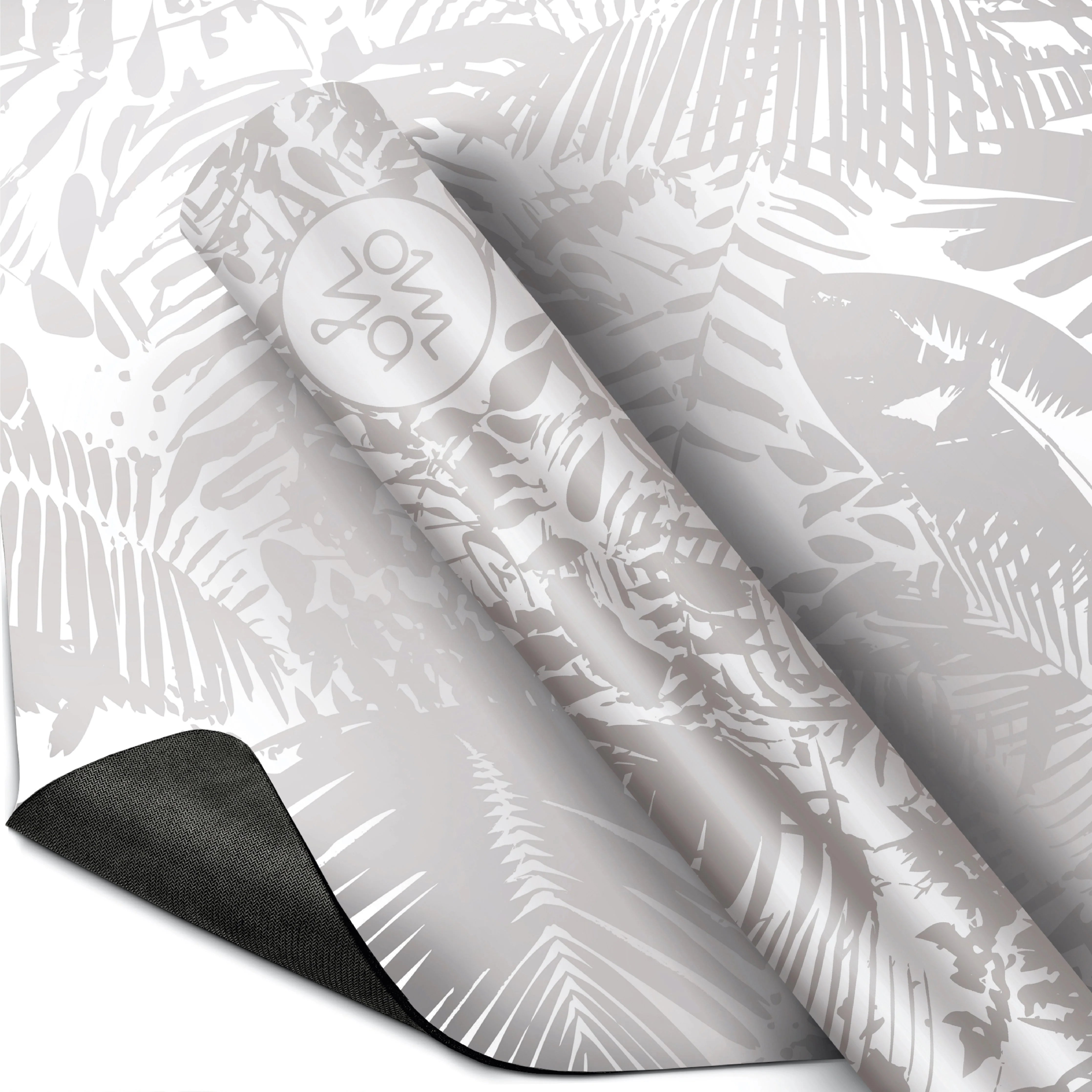 OM YA Design Advanced Grip Yogamatte Light Botanic Für Sichere Stabilität Dank Rutschfeste PU Oberfläche