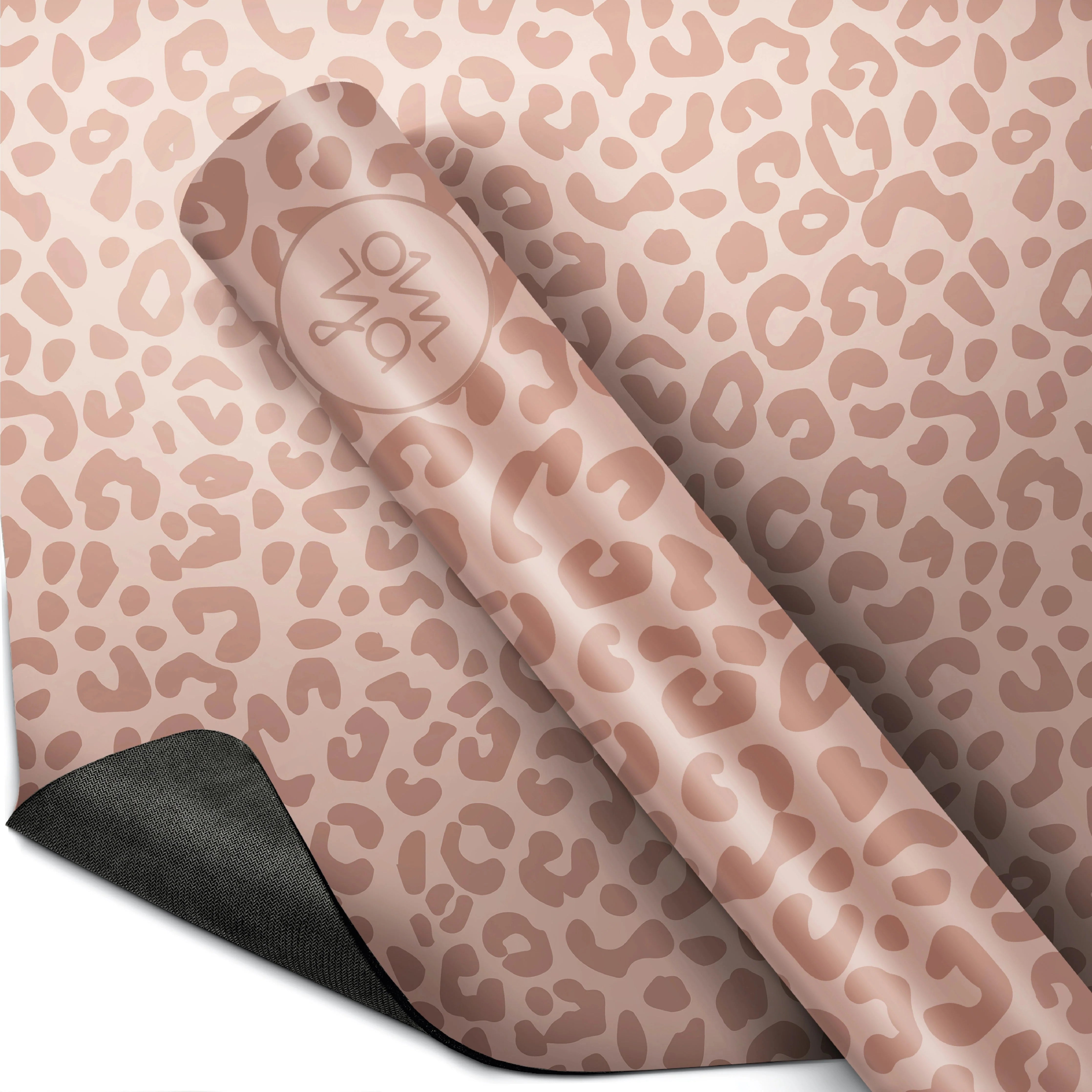 Advanced Grip Yogamatte Rosé Wild Cat Von OM YA Design Mit Rutschfester Oberfläche Und Langlebiger PU Beschichtung