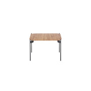 Alto Couchtisch Eiche Massiv Geölt Lamellen Schweizer Kante Metallgestell Schwarz