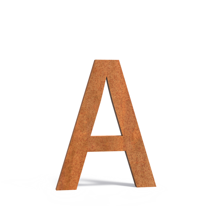 Cortenstahl Zubehör Buchstaben (A-D)