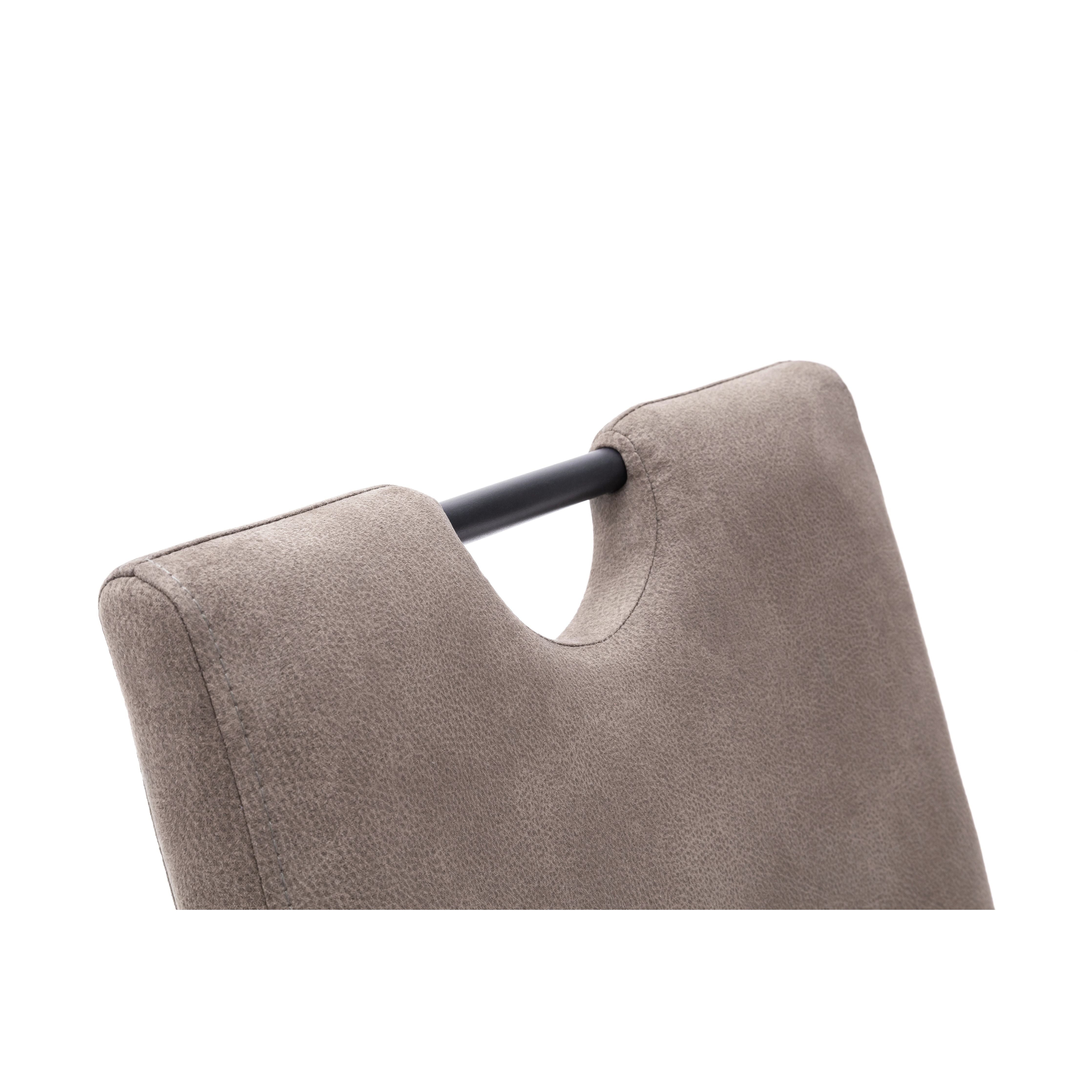 ACROMA Schwingstuhl Mit Griffloch 2er Set 100 Polyester Schwarz Matt Lackiert Sitz 49 x 49 cm Belastbar 150 Kg