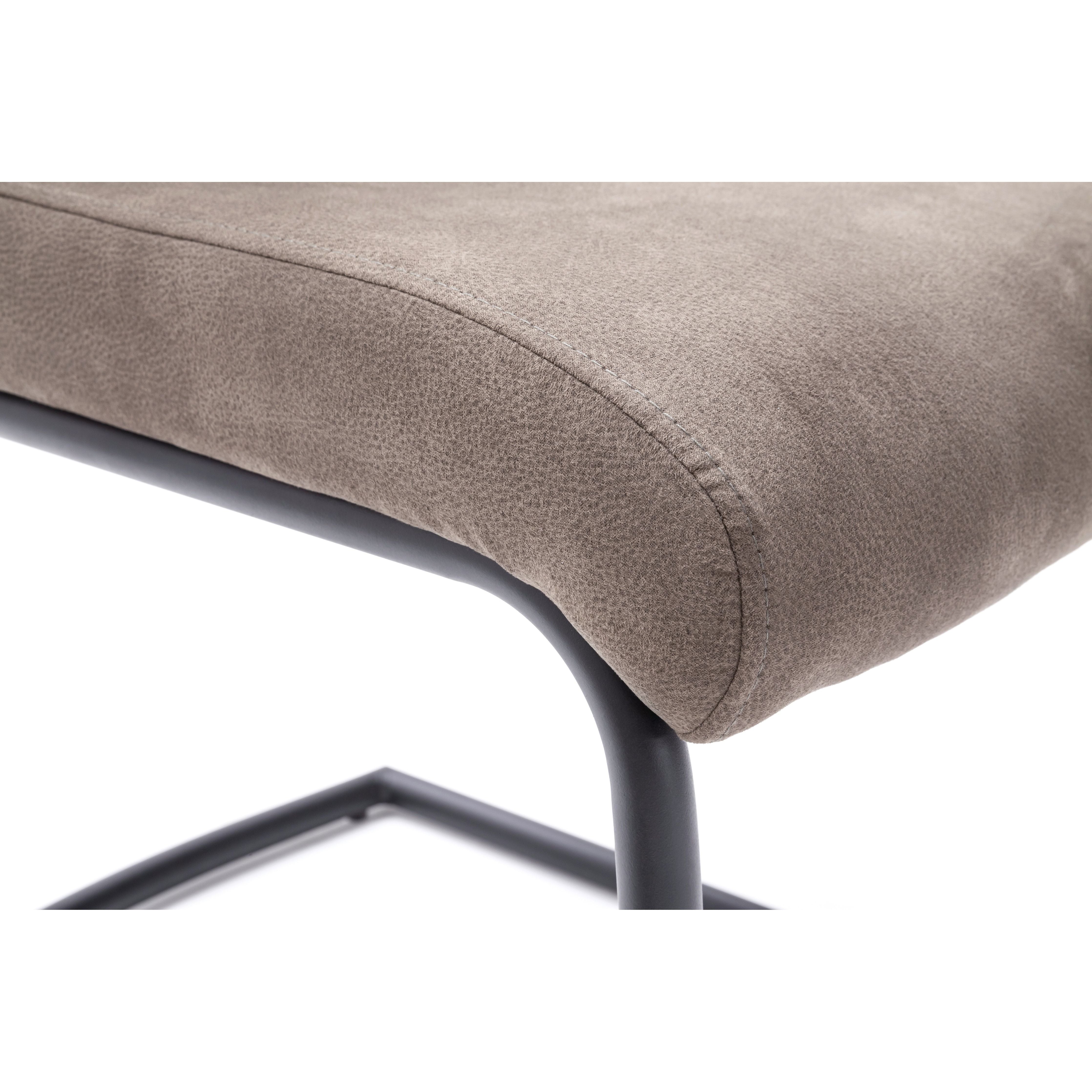 ACROMA Schwingstuhl Mit Griffloch 2er Set 100 Polyester Schwarz Matt Lackiert Sitz 49 x 49 cm Belastbar 150 Kg