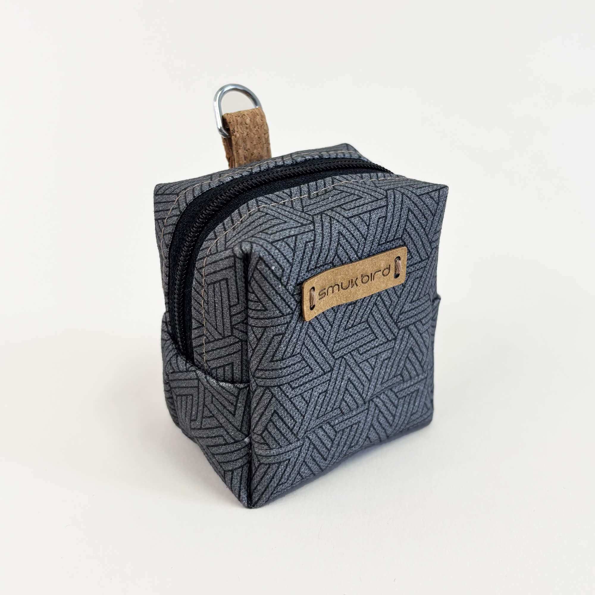 Mini-Tasche für Kopfhörer & Co. | aus Bio-Baumwolle | Design Tracks | Modell PocketCube
