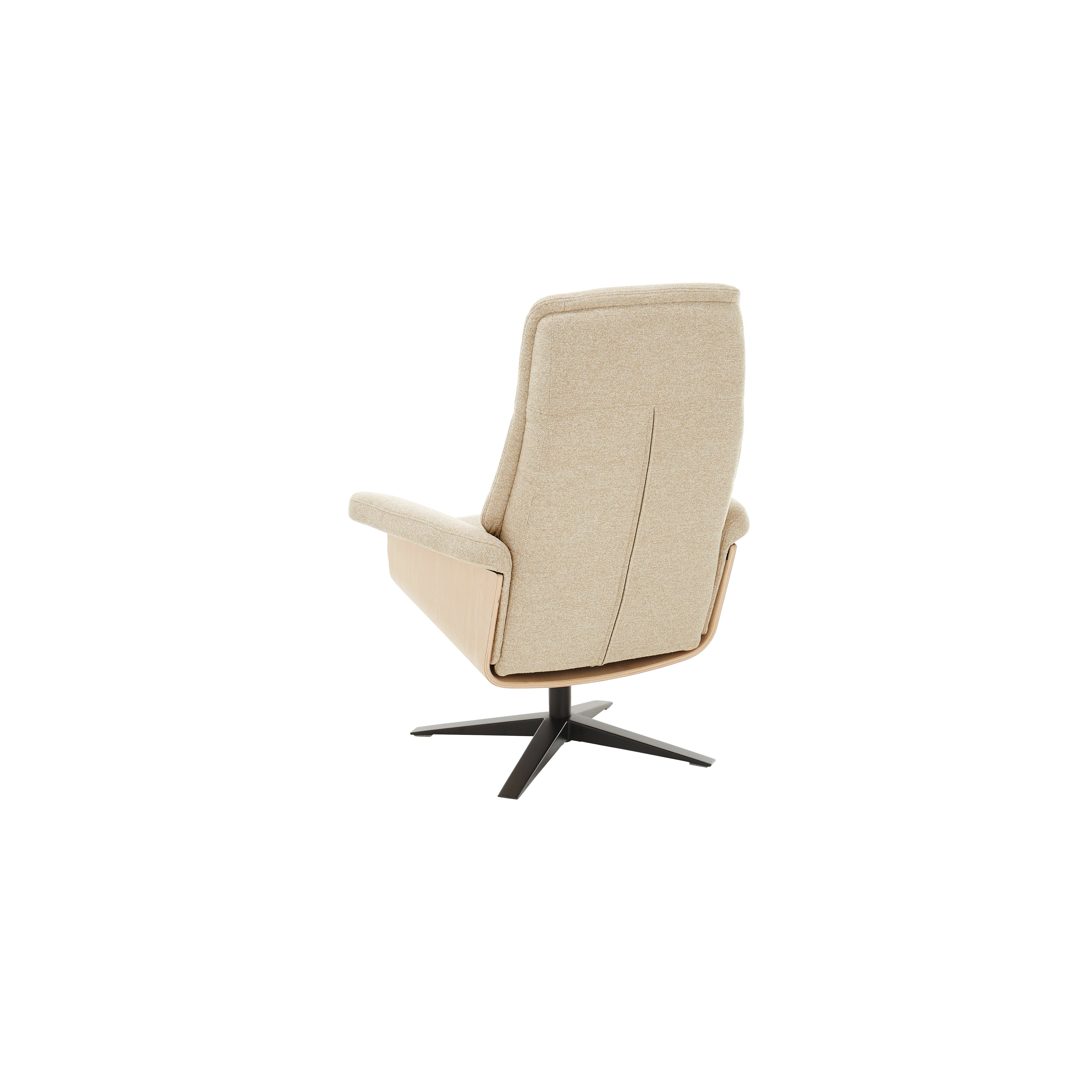 Amasra Loungesessel Mit Hocker Bouclé Lake Stoff 100 Prozent Polyester 360 Grad Drehbar Easy Glider Kopfstütze