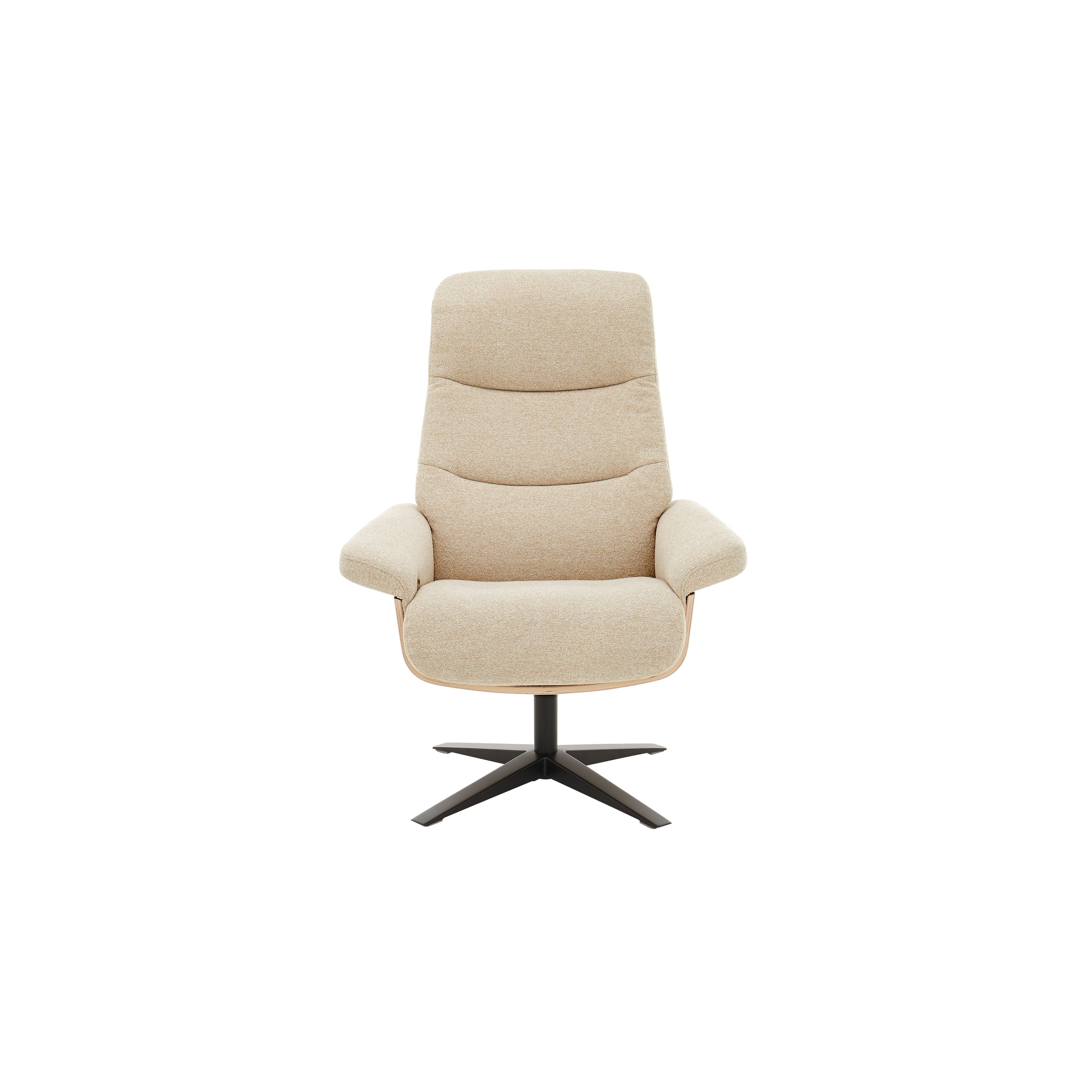 Amasra Loungesessel Mit Hocker Bouclé Lake Stoff 100 Prozent Polyester 360 Grad Drehbar Easy Glider Kopfstütze