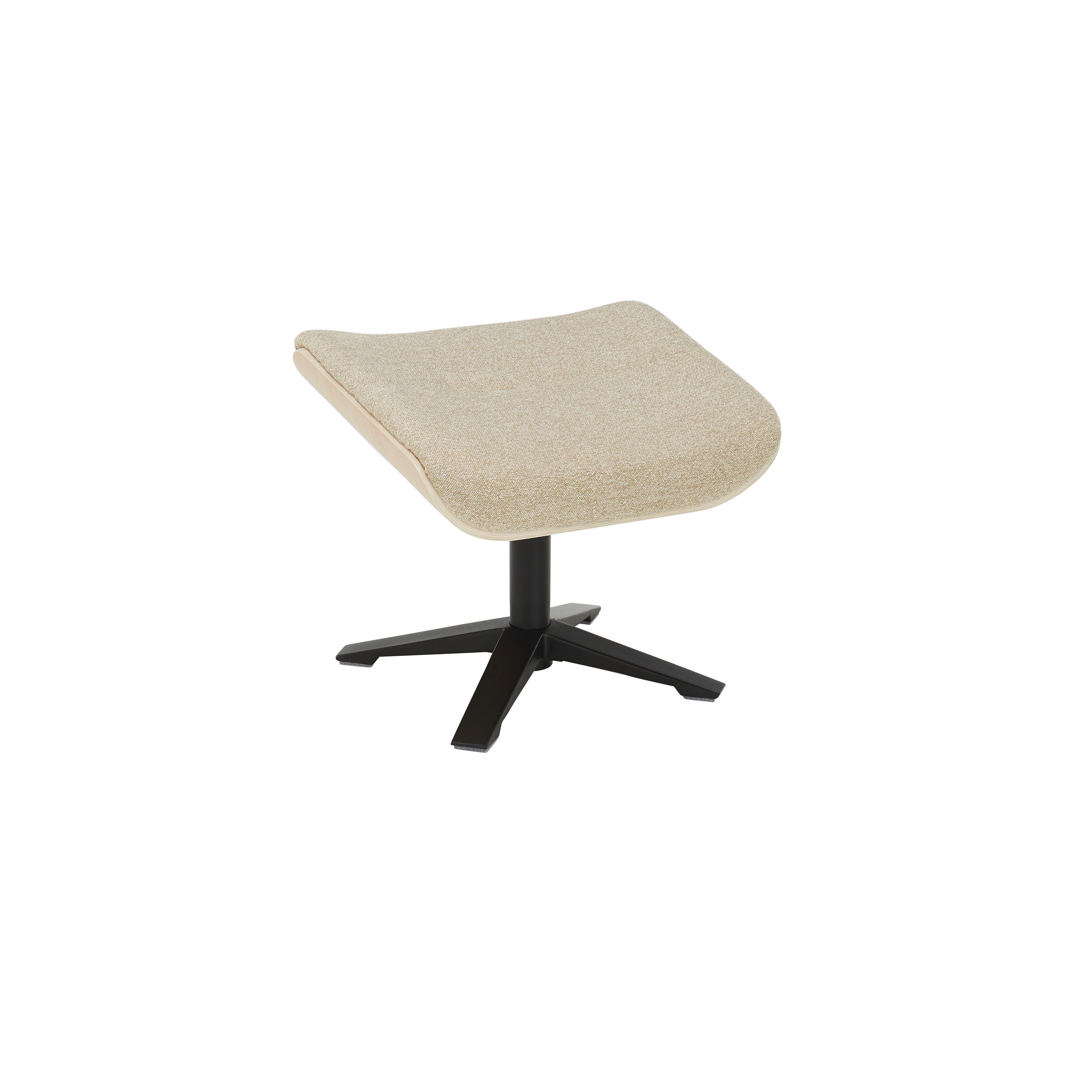 Amasra Loungesessel Mit Hocker Bouclé Lake Stoff 100 Prozent Polyester 360 Grad Drehbar Easy Glider Kopfstütze