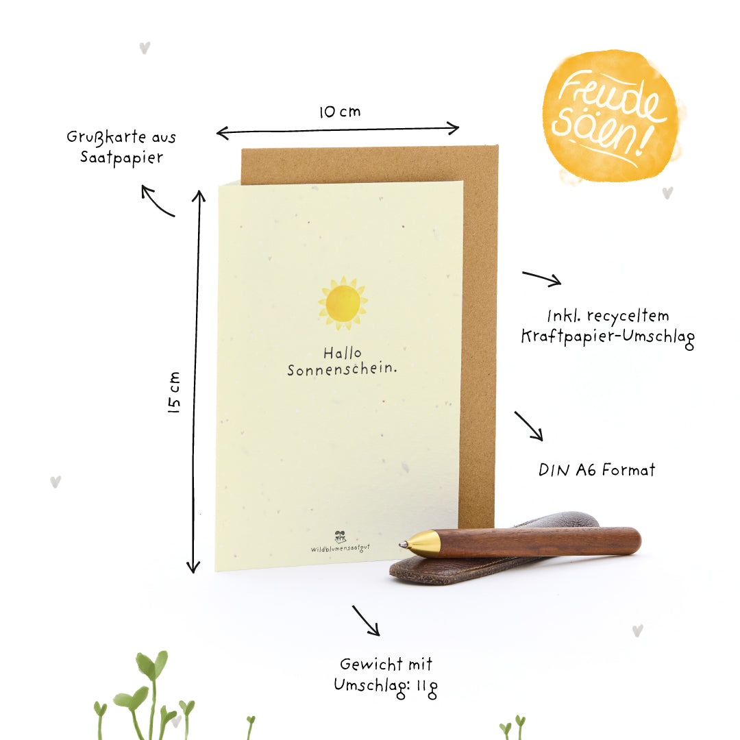 Grußkarte - Hallo Sonnenschein