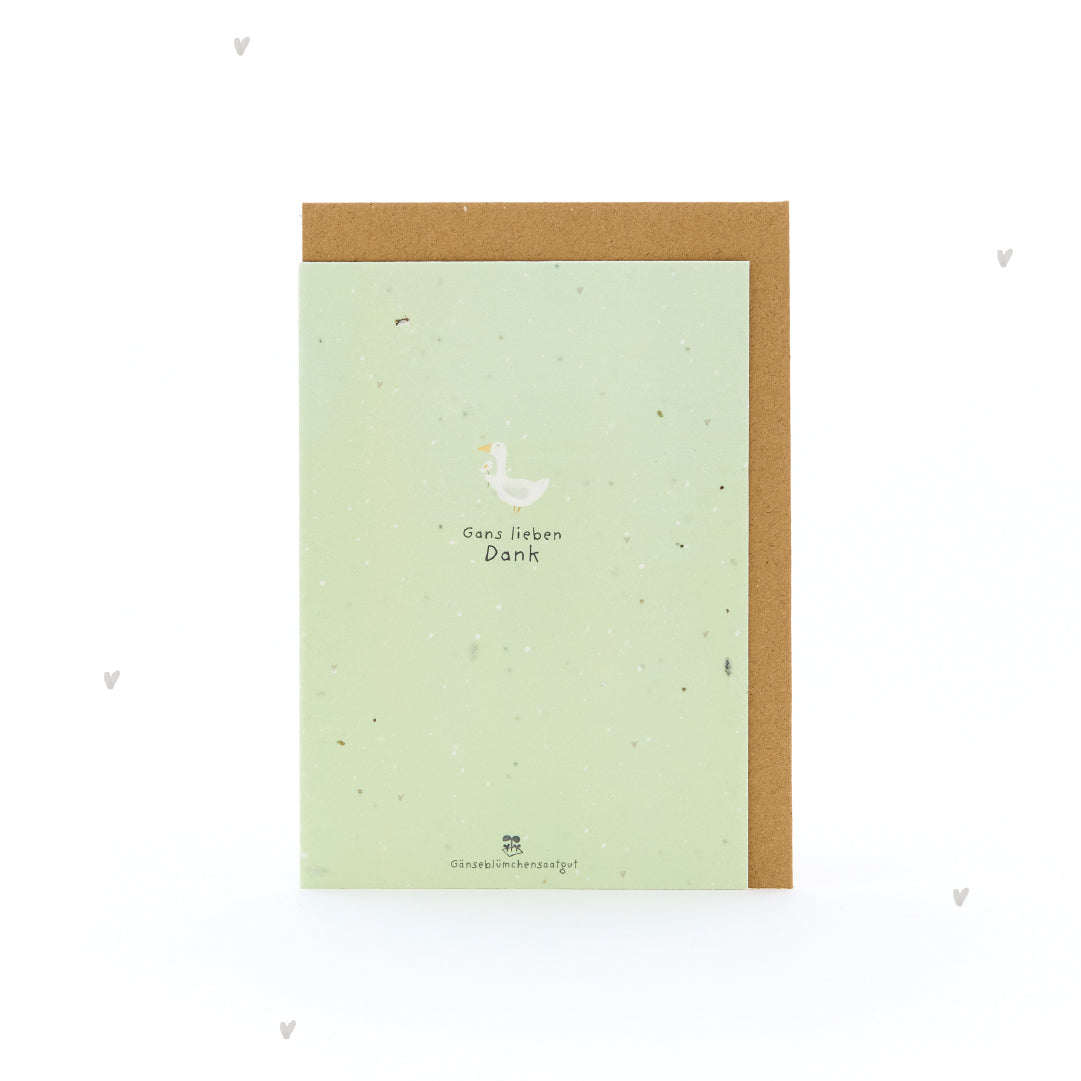 Grußkarte - Gans lieben Dank