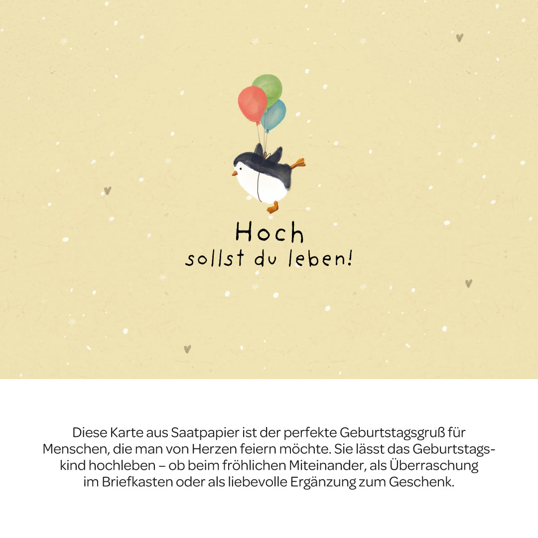 Grußkarte - Hoch sollst du leben!