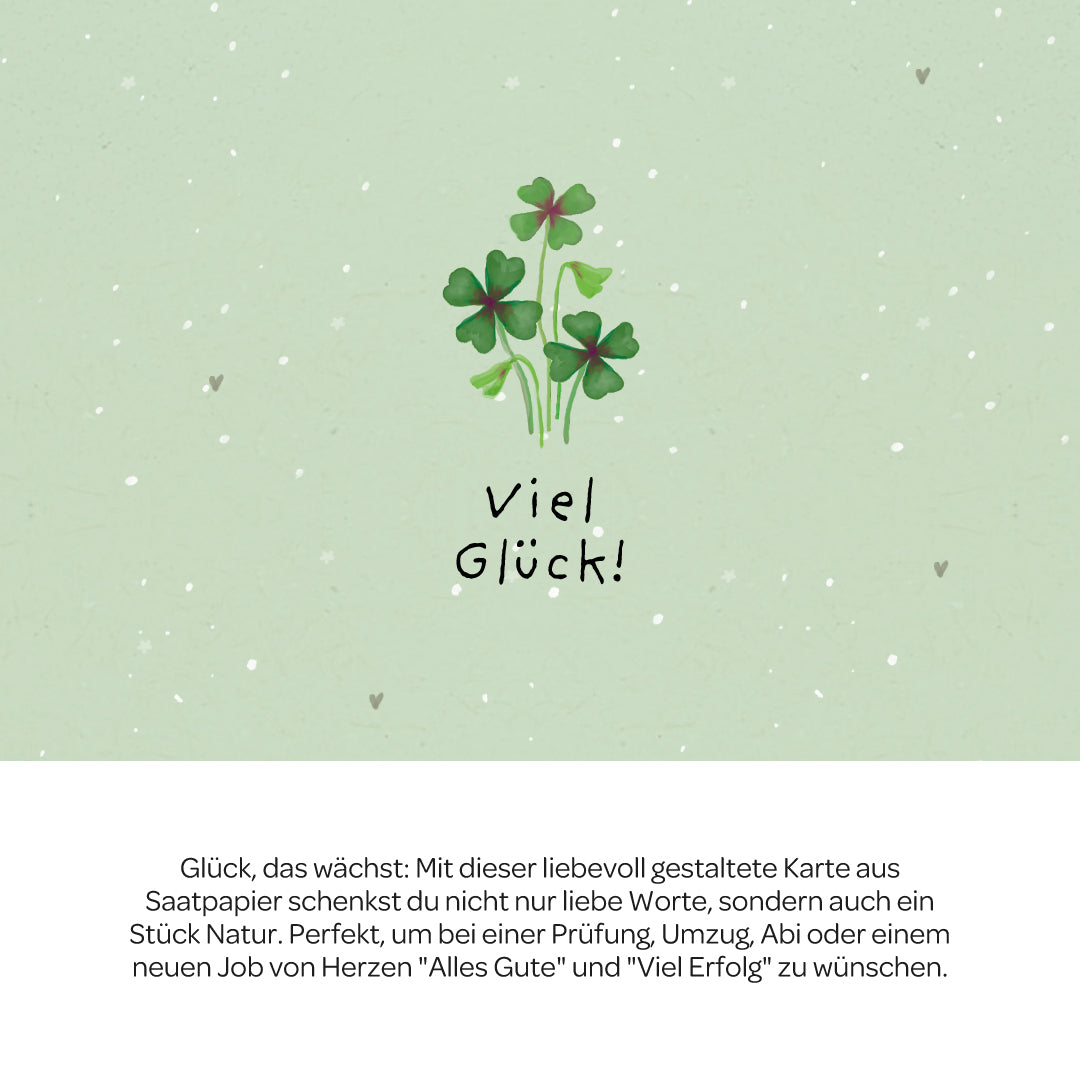 Grußkarte - Viel Glück!