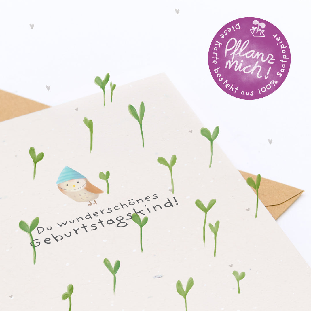 Grußkarte - Du wunderschönes Geburtstagskind