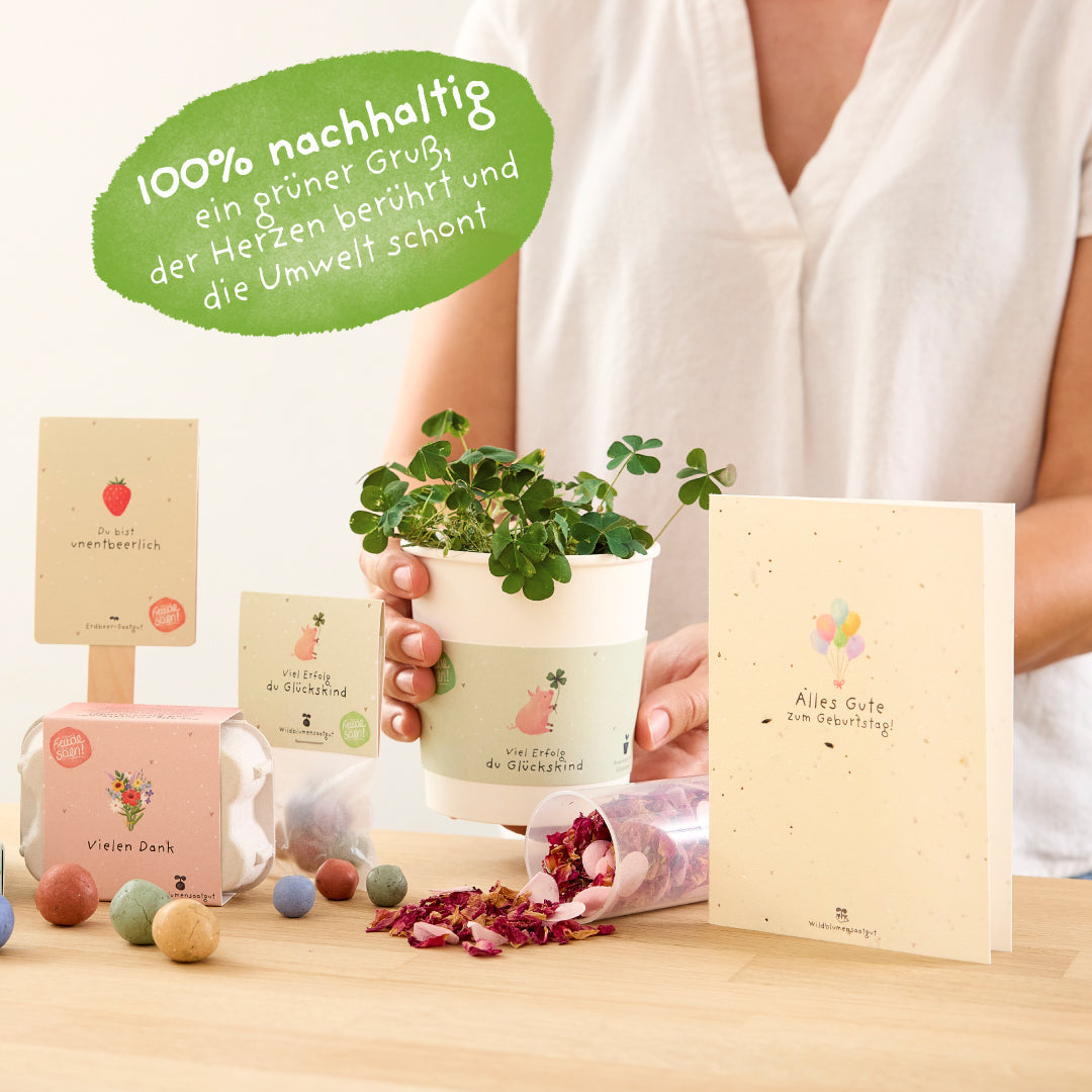 Grußkarte - Blumenstrauß zum Selberpflanzen