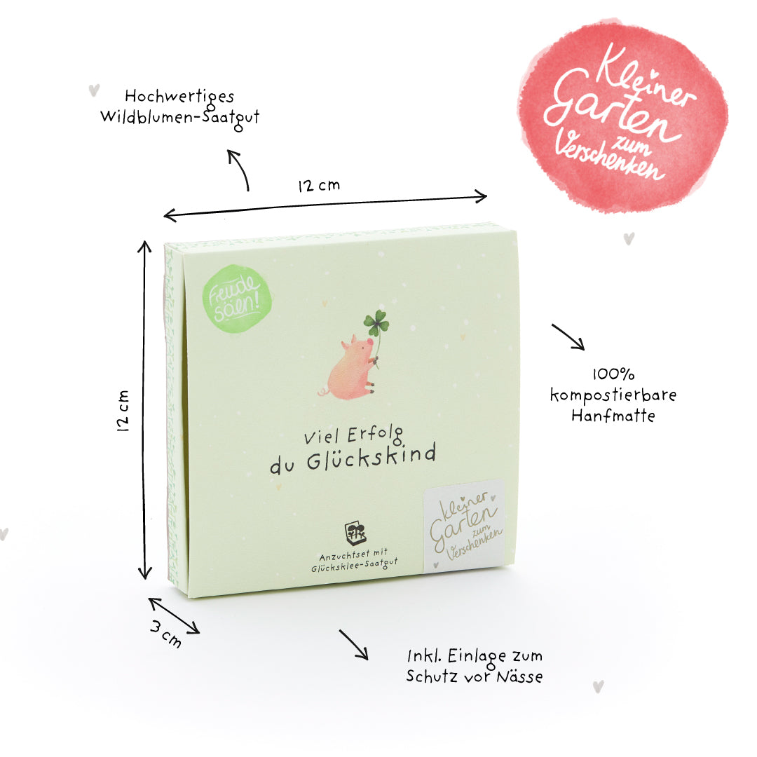 Pflanzkästchen - Viel Erfolg du Glückskind