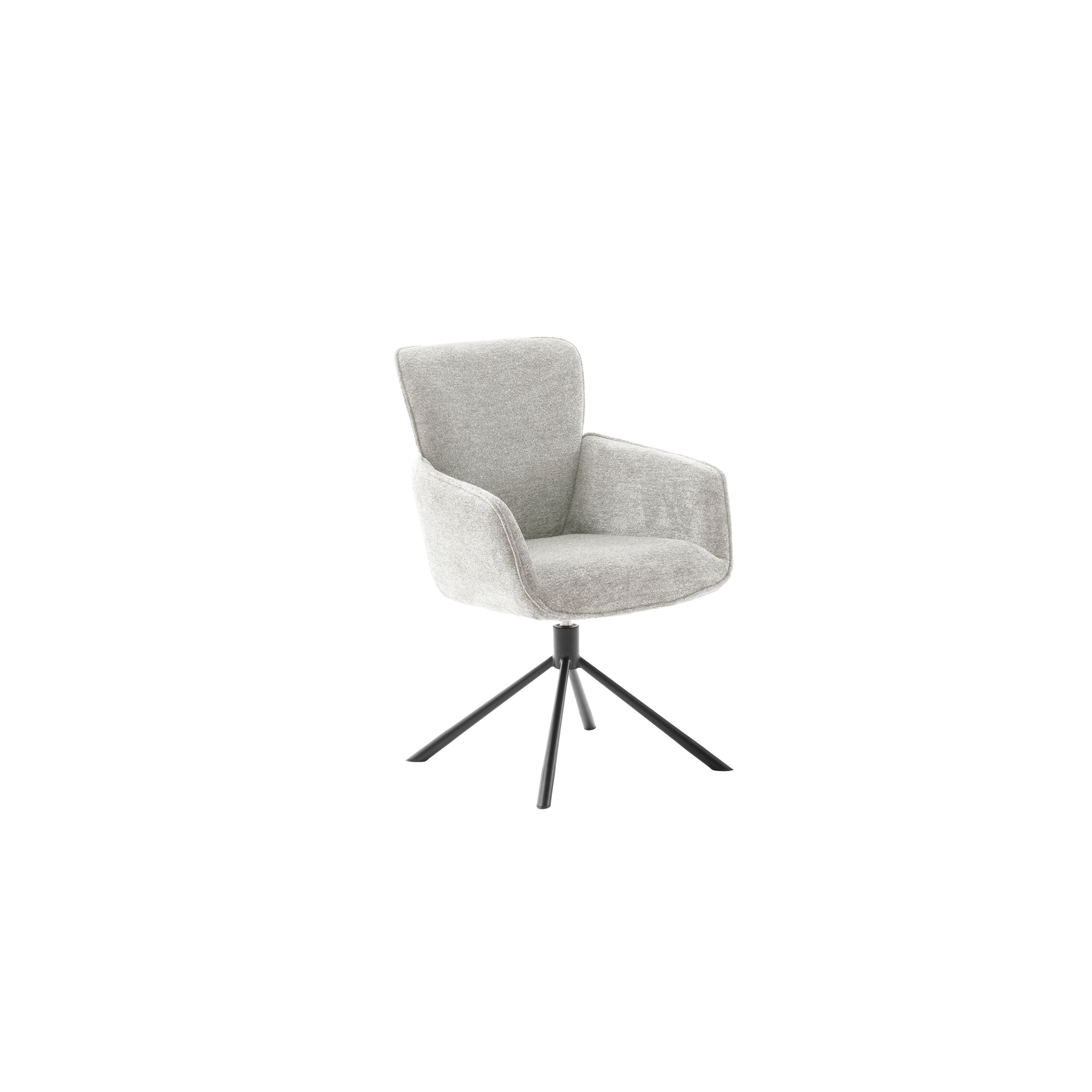 AMBER 4 Fuß Stuhl Mit Armlehnen Zweier Set Strukturgewebe Polyester Drehbar 360 Grad Nivellierung Belastbar Bis 120 Kg