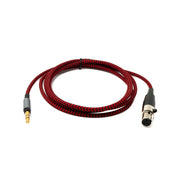 System S Audio Kabel 120 Cm 3,5 Mm Klinke Zu Mini XLR Buchse Geflochten Rot Verbindungskabel