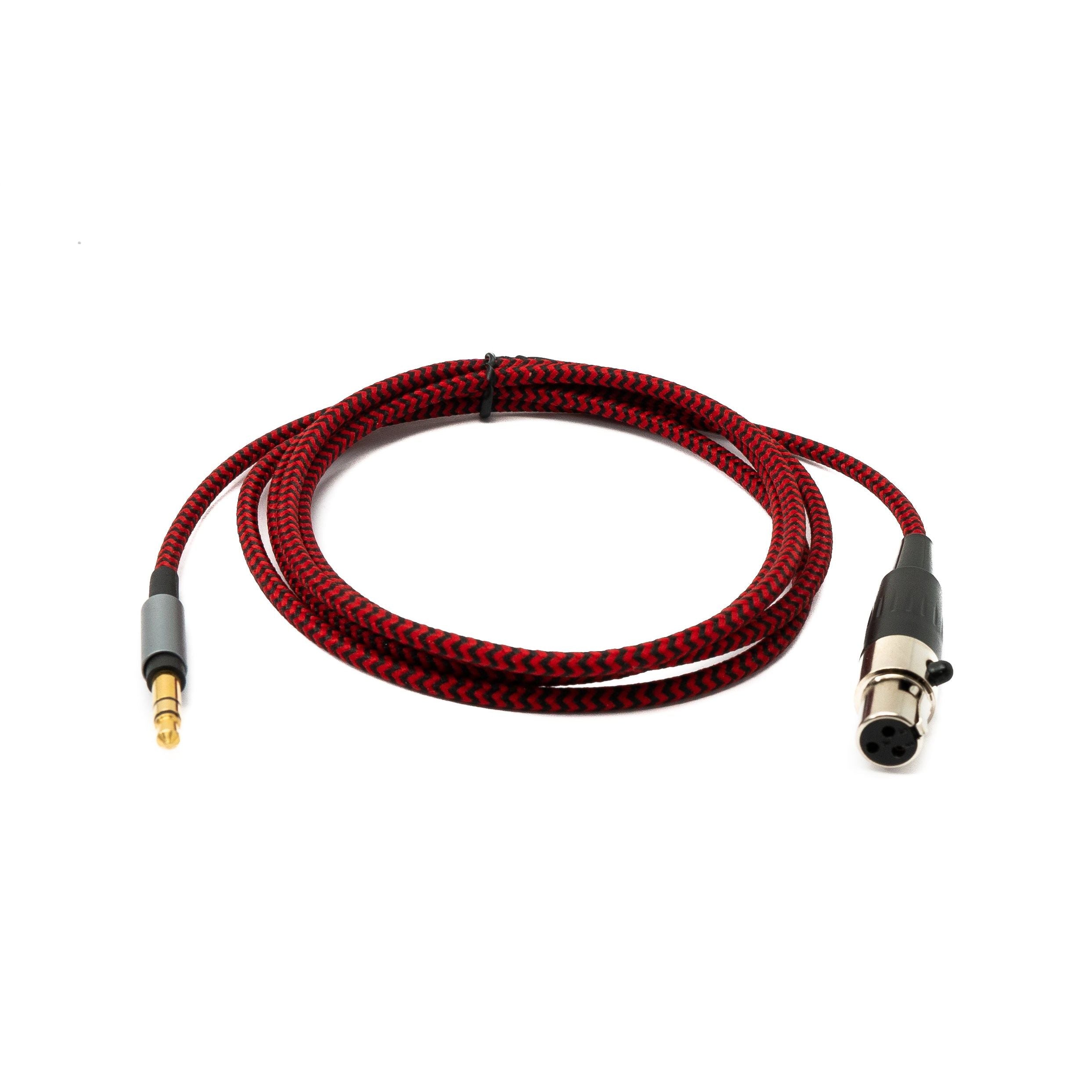 System S Audio Kabel 120 Cm 3,5 Mm Klinke Zu Mini XLR Buchse Geflochten Rot Verbindungskabel