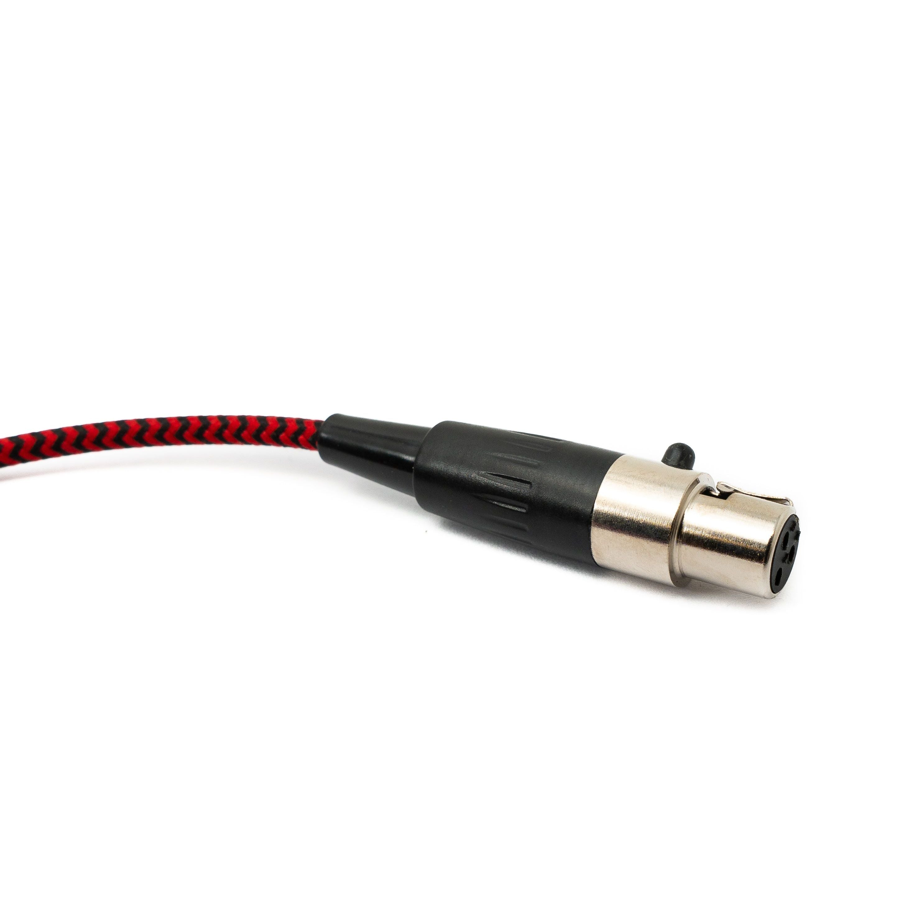 System S Audio Kabel 120 Cm 3,5 Mm Klinke Zu Mini XLR Buchse Geflochten Rot Verbindungskabel
