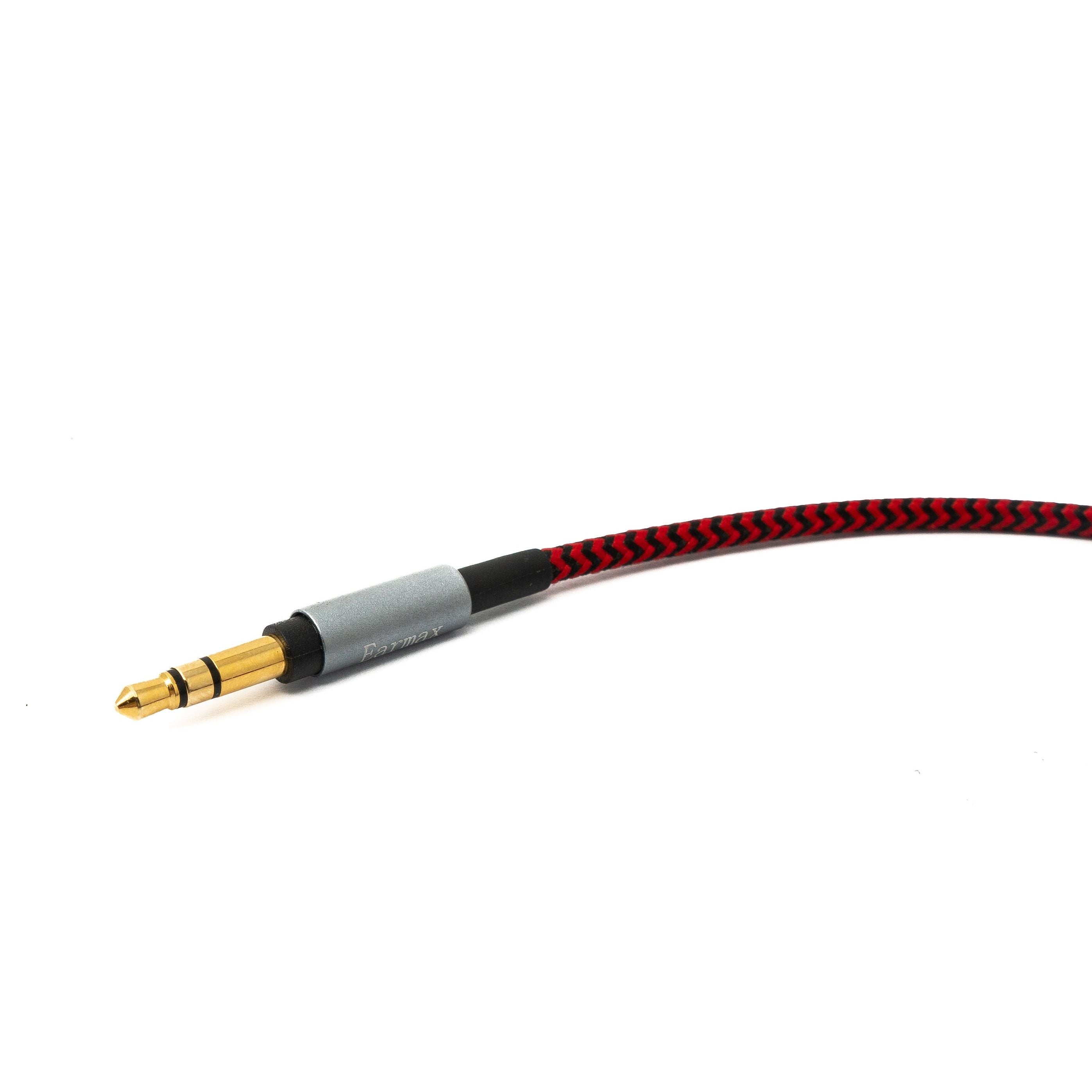 System S Audio Kabel 120 Cm 3,5 Mm Klinke Zu Mini XLR Buchse Geflochten Rot Verbindungskabel