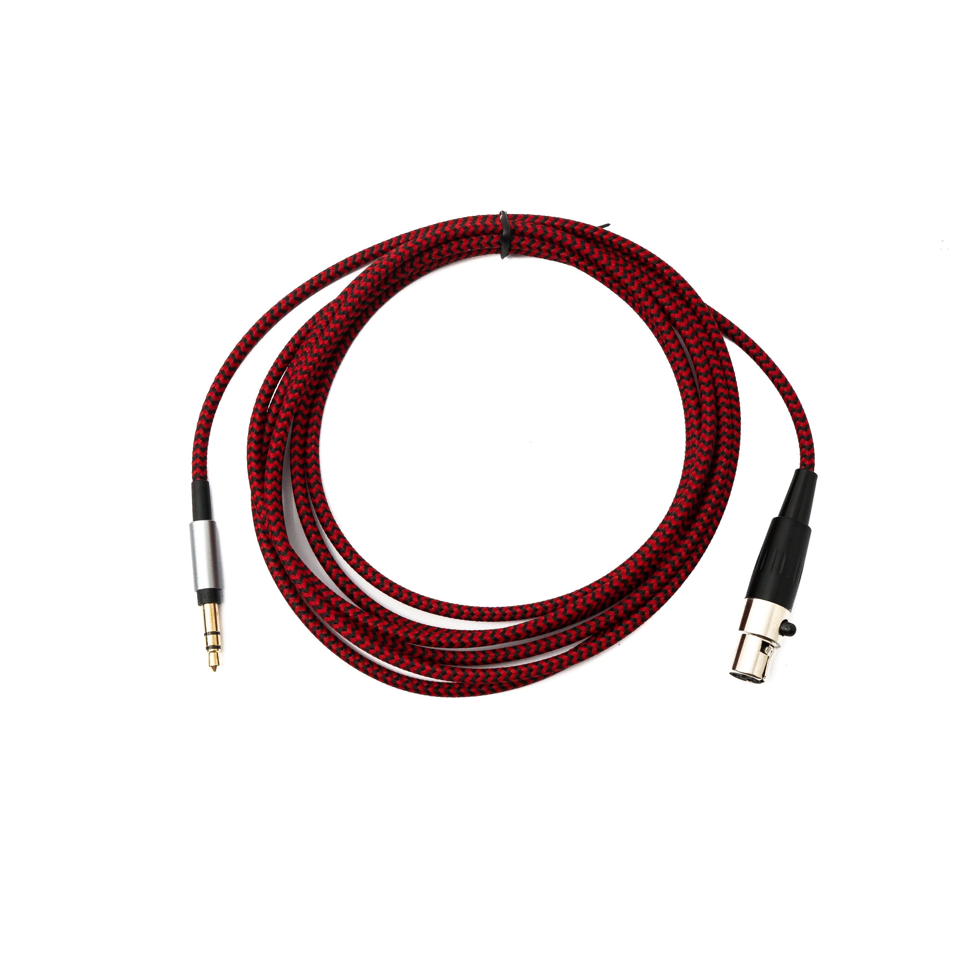 Audio Kabel Rot Geflochten 2 m Mit 3,5 mm Klinke Zu Mini XLR Buchse Für Audioanwendungen