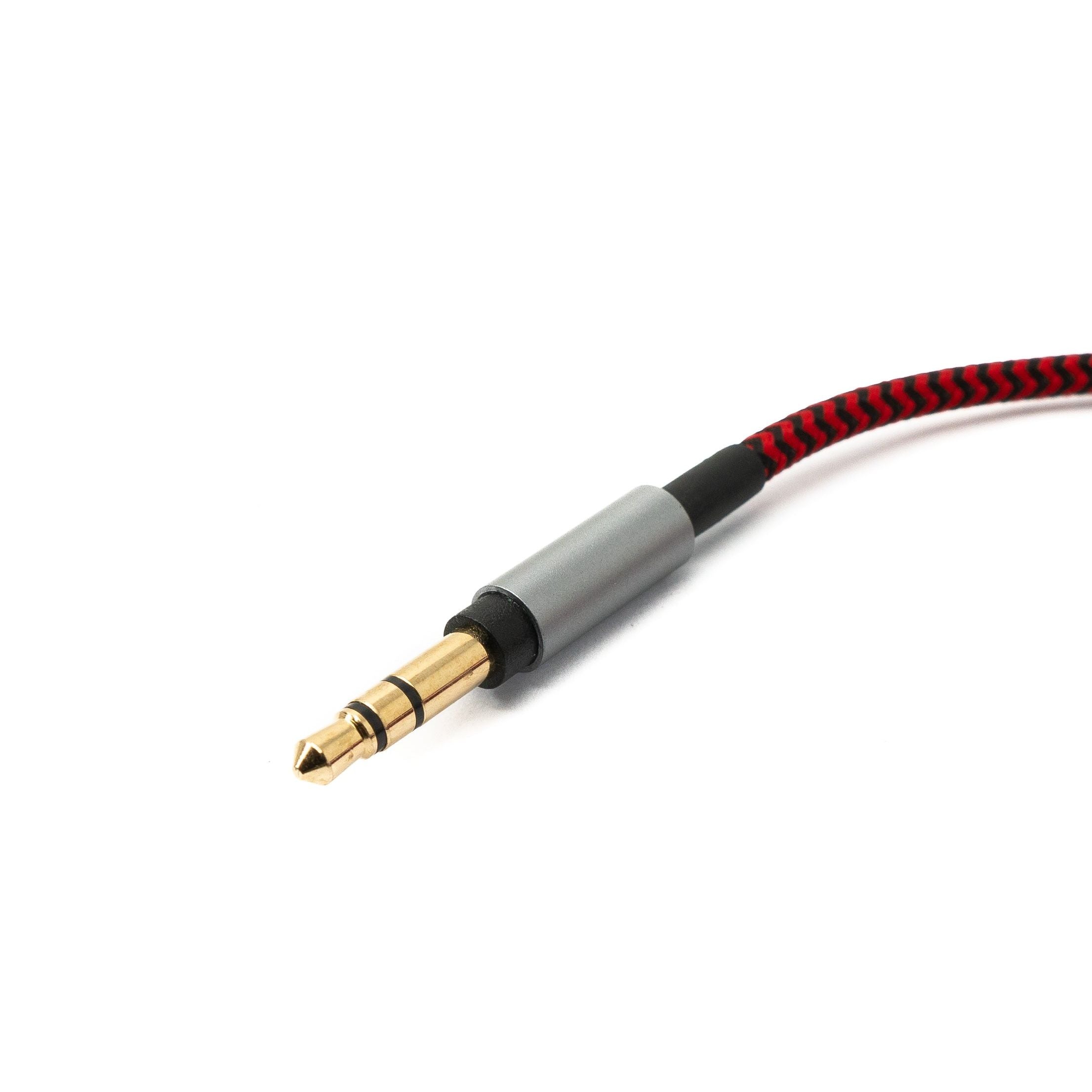 Audio Kabel Rot Geflochten 2 m Mit 3,5 mm Klinke Zu Mini XLR Buchse Für Audioanwendungen