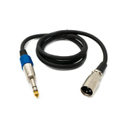 Klinkenkabel 6,35 Mm Zu XLR Stecker Schwarz 100 cm Länge Profi Audio Kabel Für Studio Aufnahmen