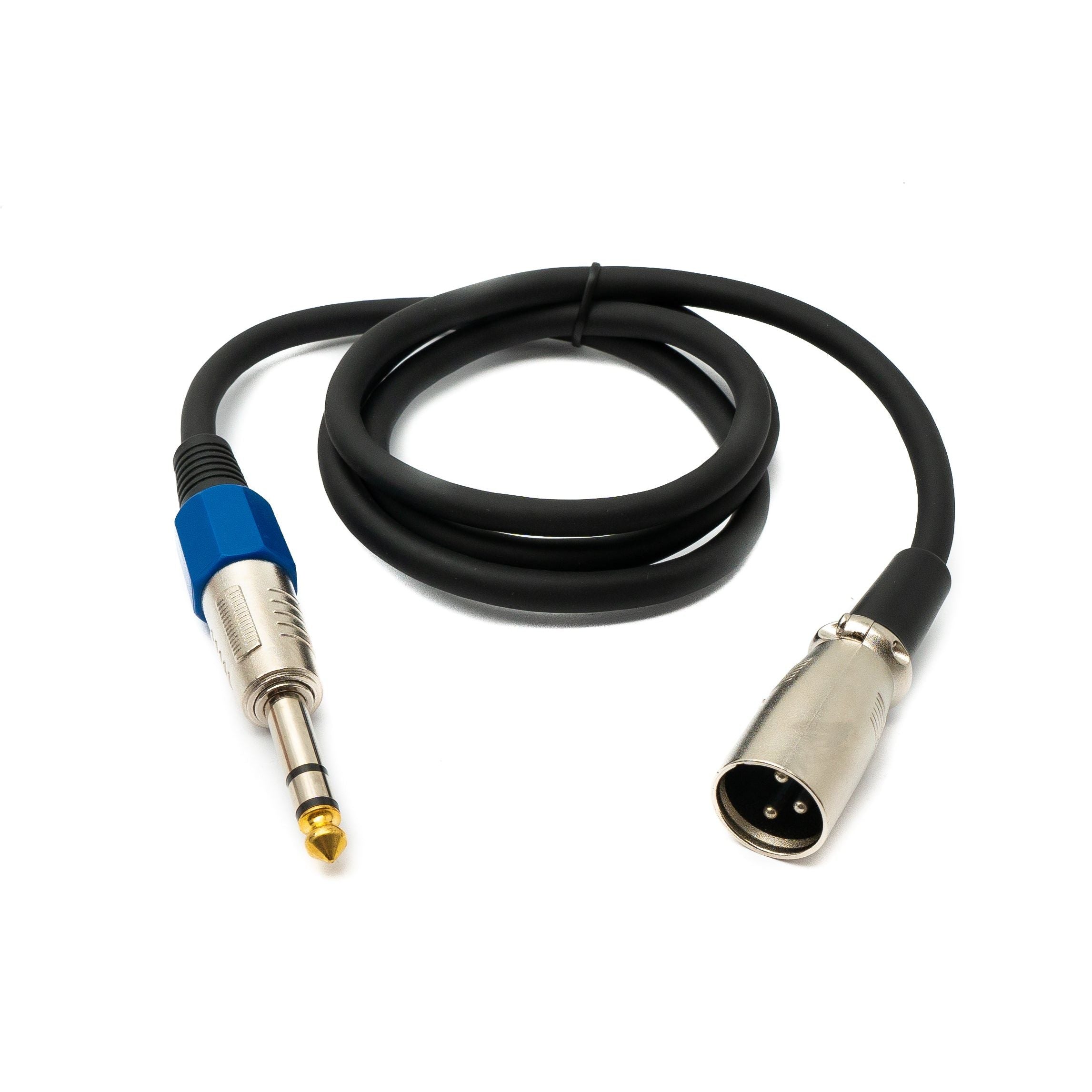 Klinkenkabel 6,35 Mm Zu XLR Stecker Schwarz 100 cm Länge Profi Audio Kabel Für Studio Aufnahmen