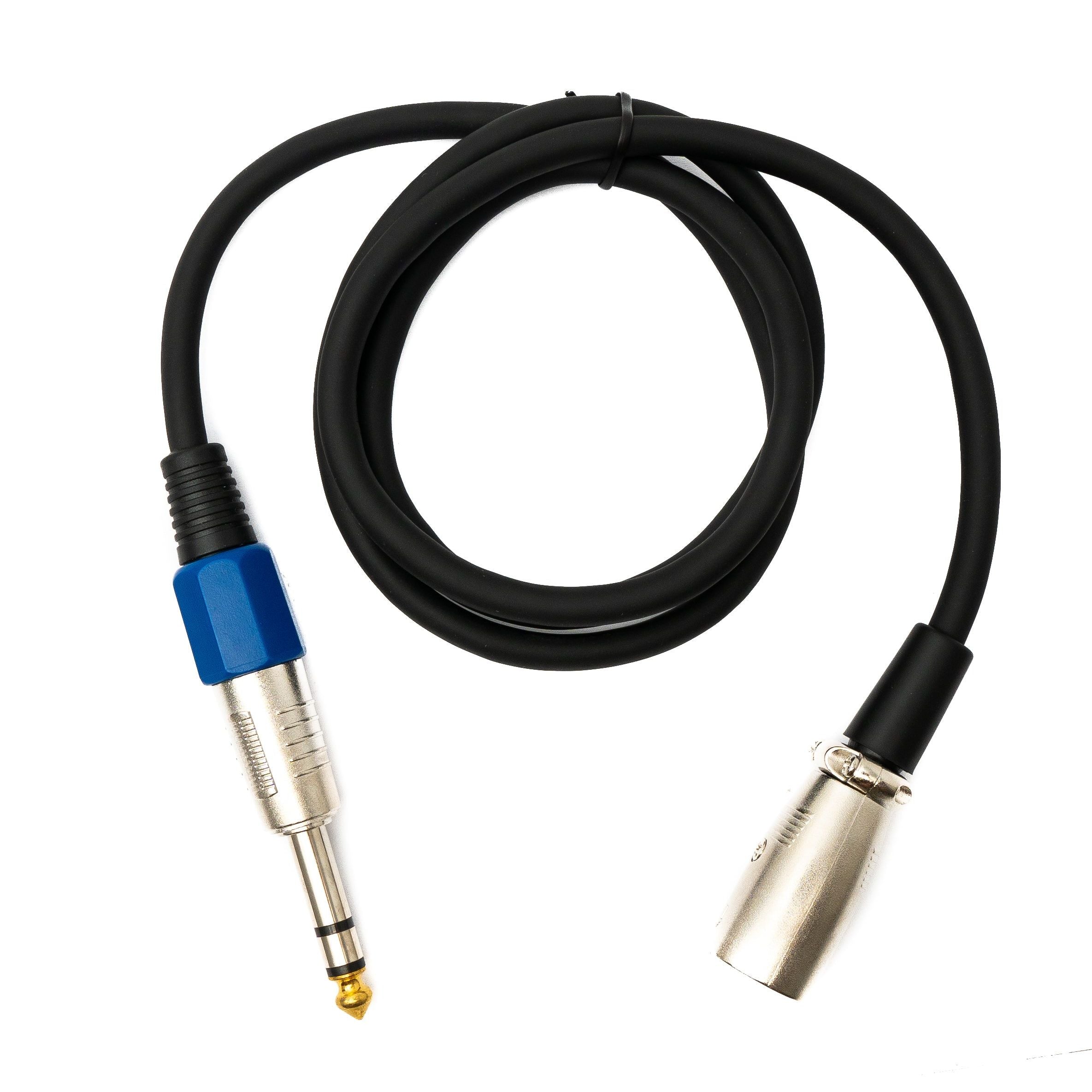 Klinkenkabel 6,35 Mm Zu XLR Stecker Schwarz 100 cm Länge Profi Audio Kabel Für Studio Aufnahmen