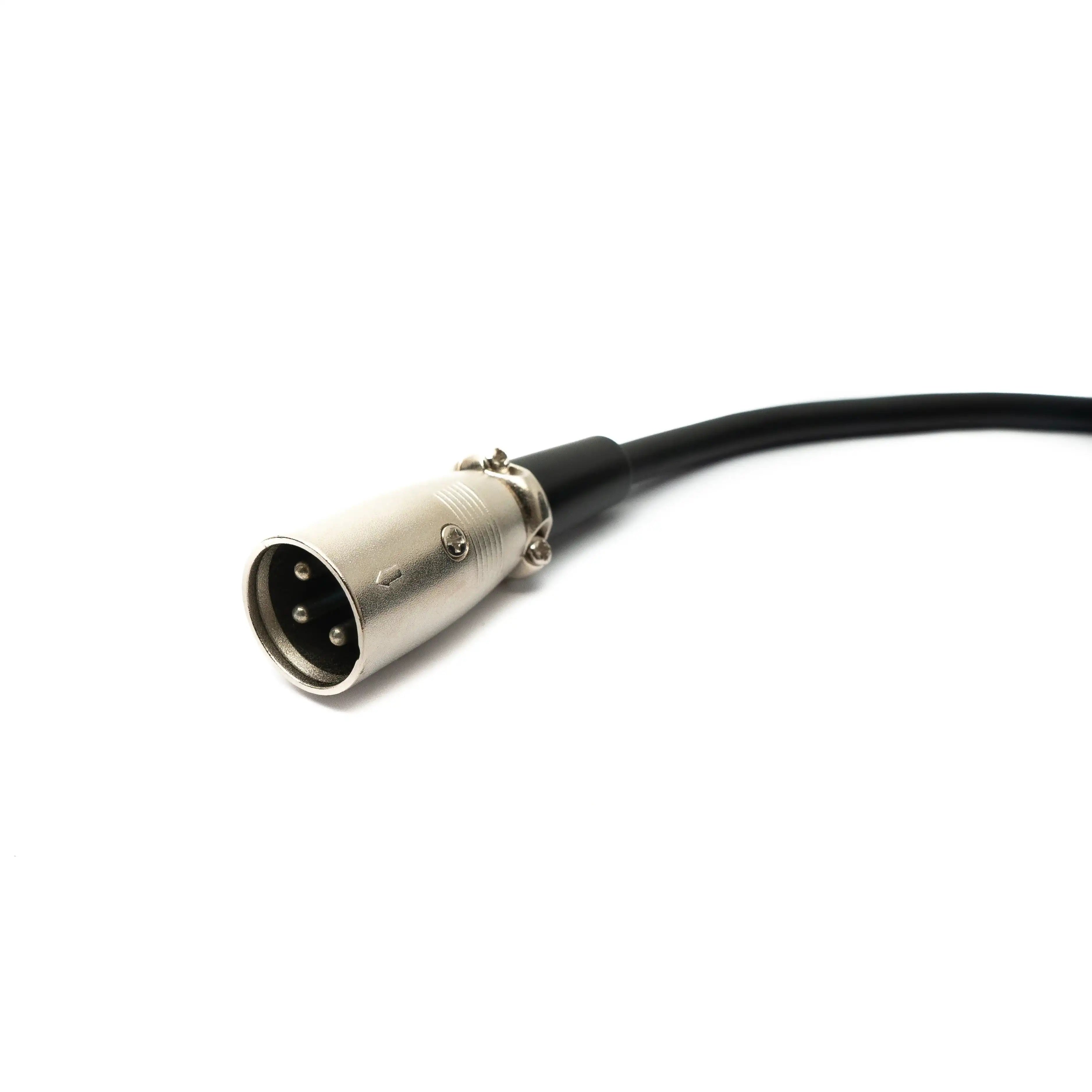 SYSTEM-S Audio Kabel 15 m 6.35 mm Klinke Stecker zu XLR Stecker in Schwarz