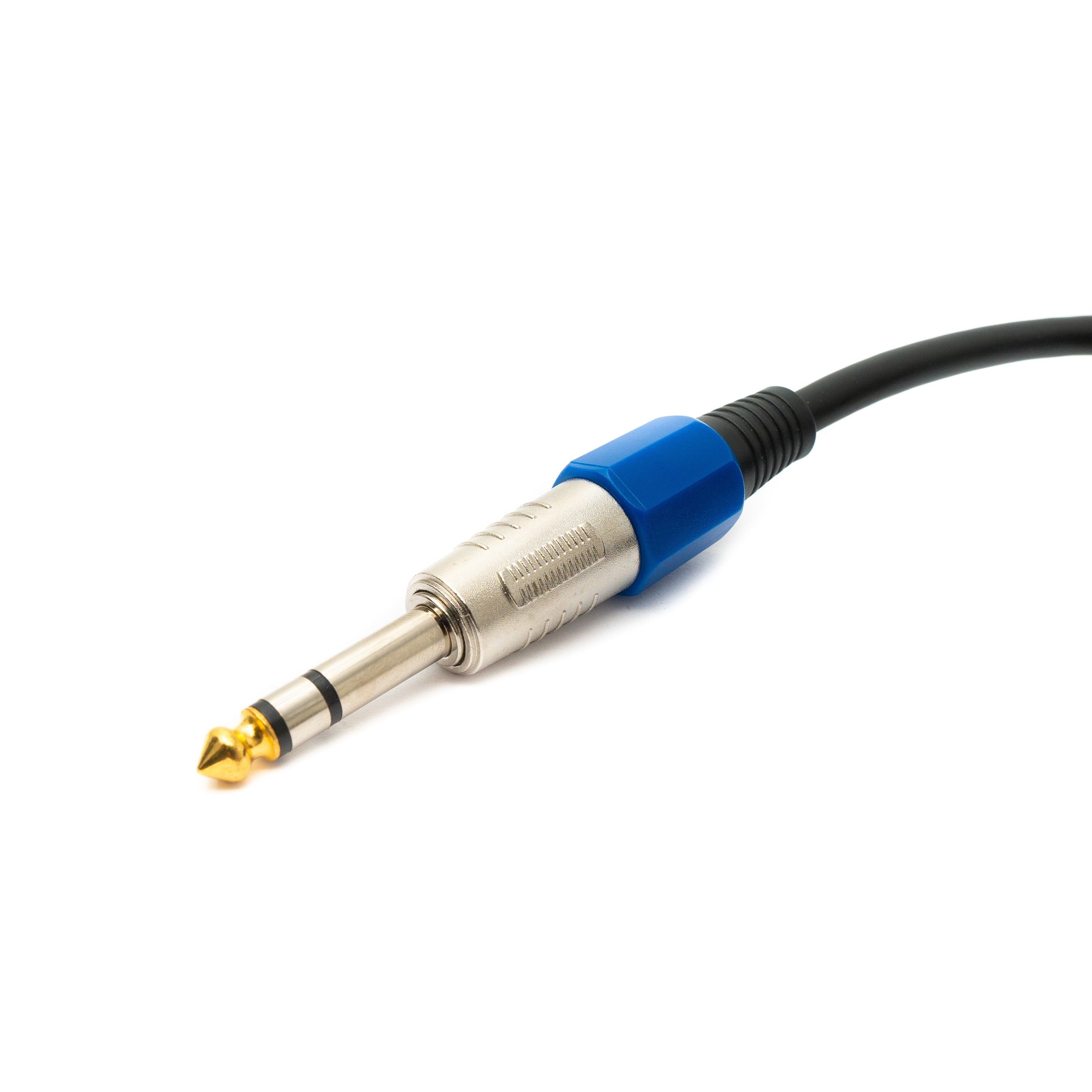 Premium Hochwertiges Audio Kabel 5 m Schwarz 6,35 mm Klinke auf XLR Stecker Profi Audiokabel