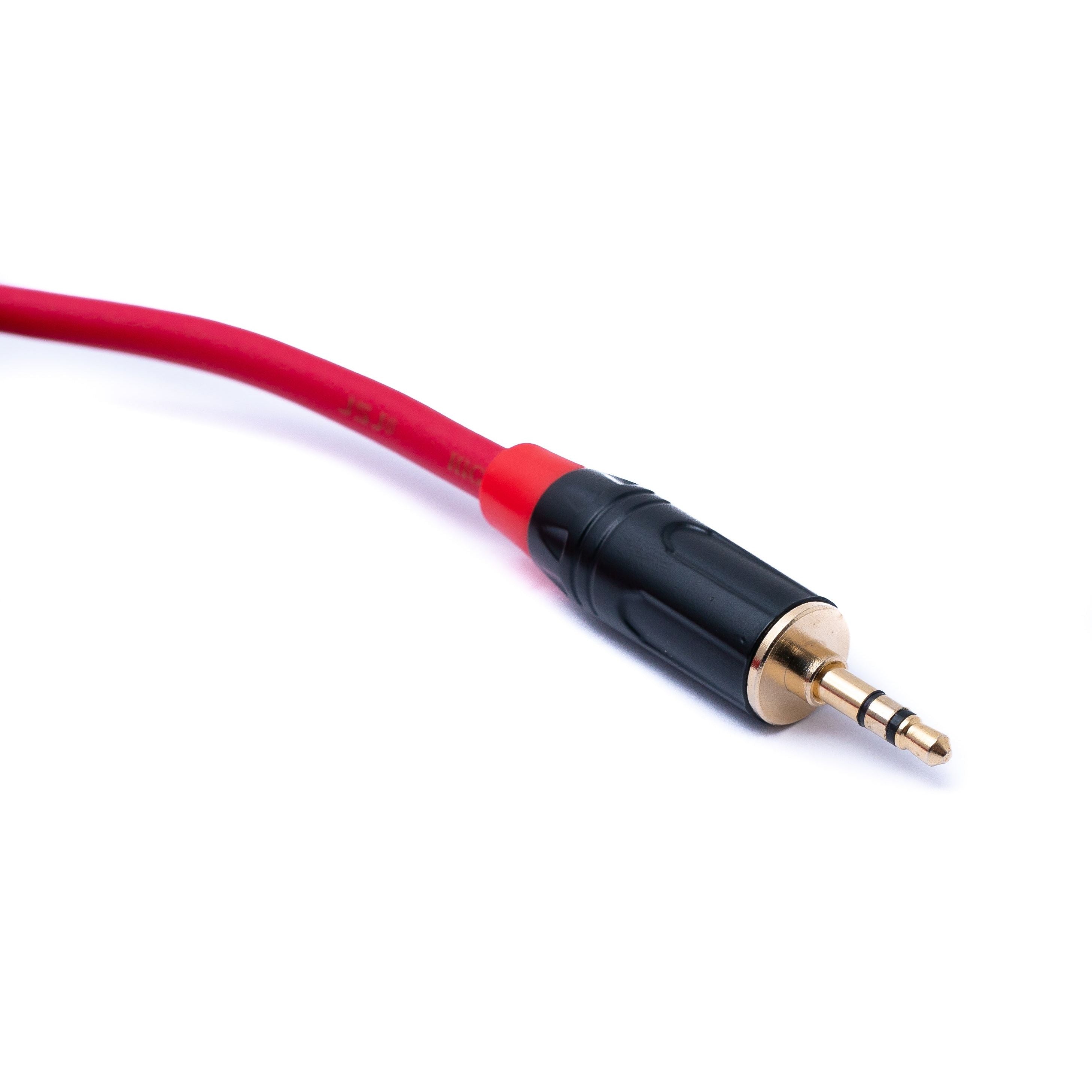 SYSTEM-S Audio Kabel 3 m 3.5 mm Klinke Stecker zu XLR Buchse in Rot