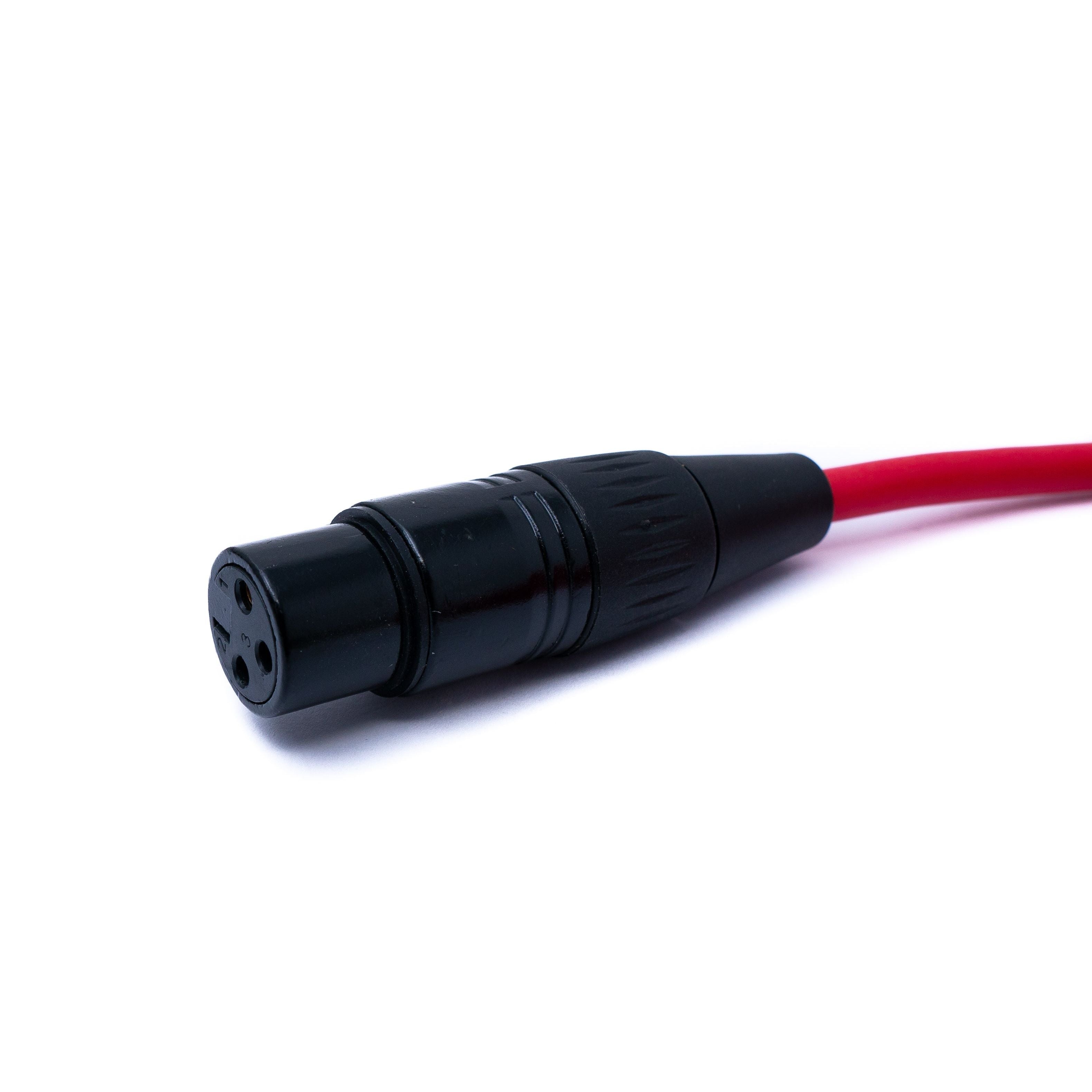 SYSTEM-S Audio Kabel 3 m 3.5 mm Klinke Stecker zu XLR Buchse in Rot